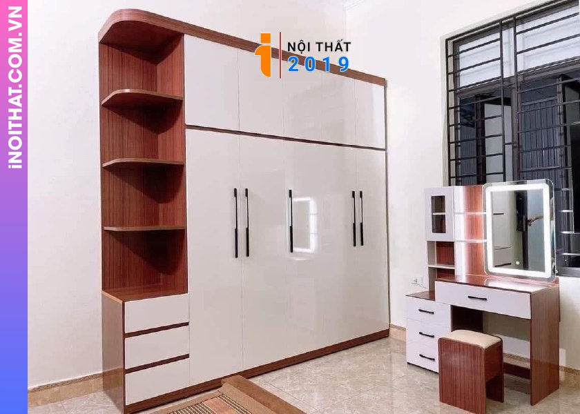 Tủ quần áo cánh kín bằng gỗ công nghiệp