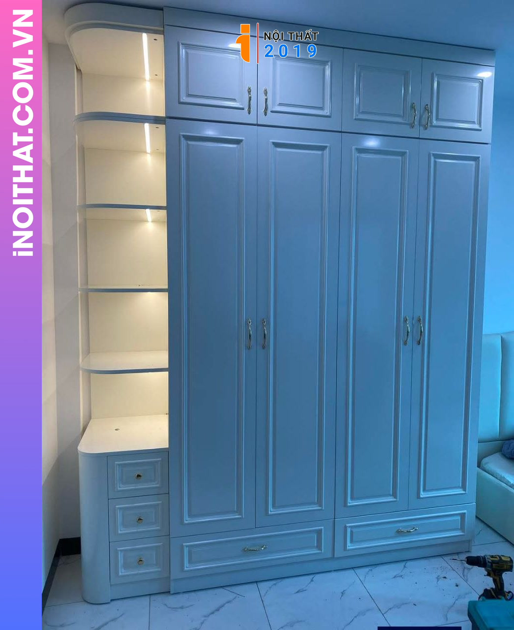 Tủ quần áo cánh kín rộng rãi