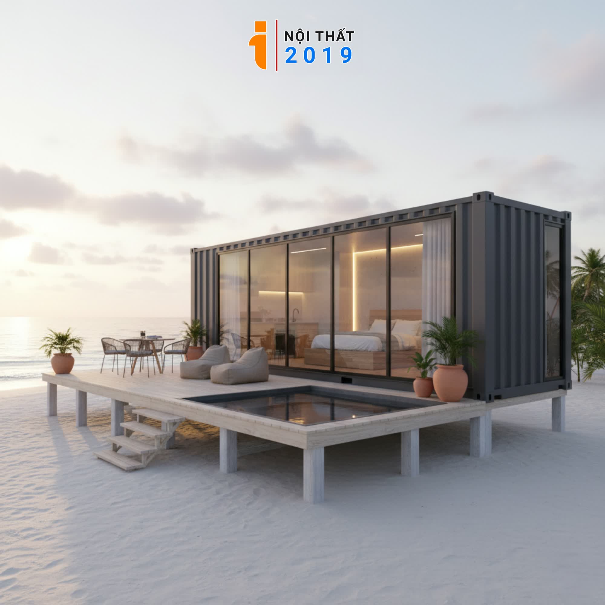 Nhà Container Di Động 40 feet - Bờ Biển kèm hồ bơi Hình ảnh Nhà Container Di Động 40 feet - Bờ Biển kèm hồ bơi - Sản phẩm nội thất Inoithat