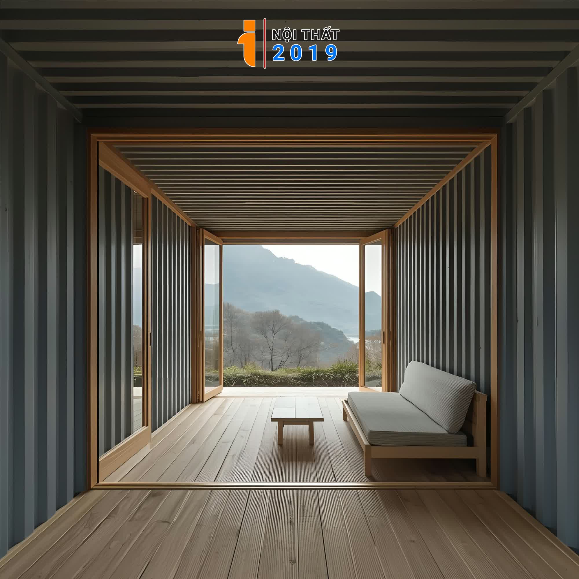 Nhà Container Di Động 40 feet ghép - Phong cách tối giản sườn view núi Hình ảnh Nhà Container Di Động 40 feet ghép - Phong cách tối giản sườn view núi - Sản phẩm nội thất Inoithat