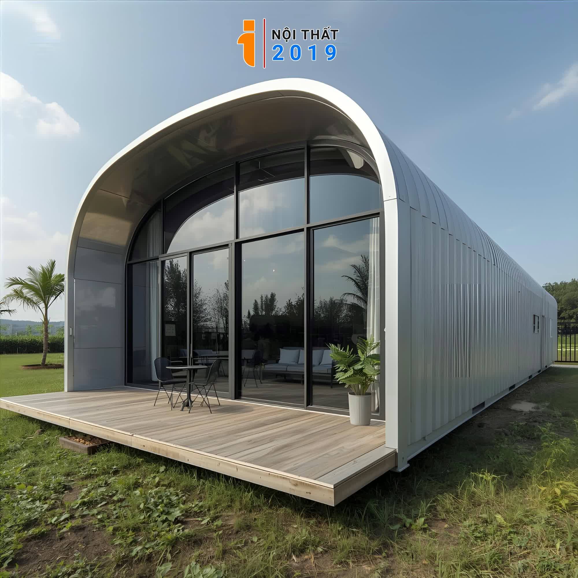 Nhà Di Động Đóng Thiết Kế Mái Vòm Bo Góc Thiết Kế Tương Lai Hình ảnh Nhà Di Động Đóng Thiết Kế Mái Vòm Bo Góc Thiết Kế Tương Lai - Sản phẩm nội thất Inoithat