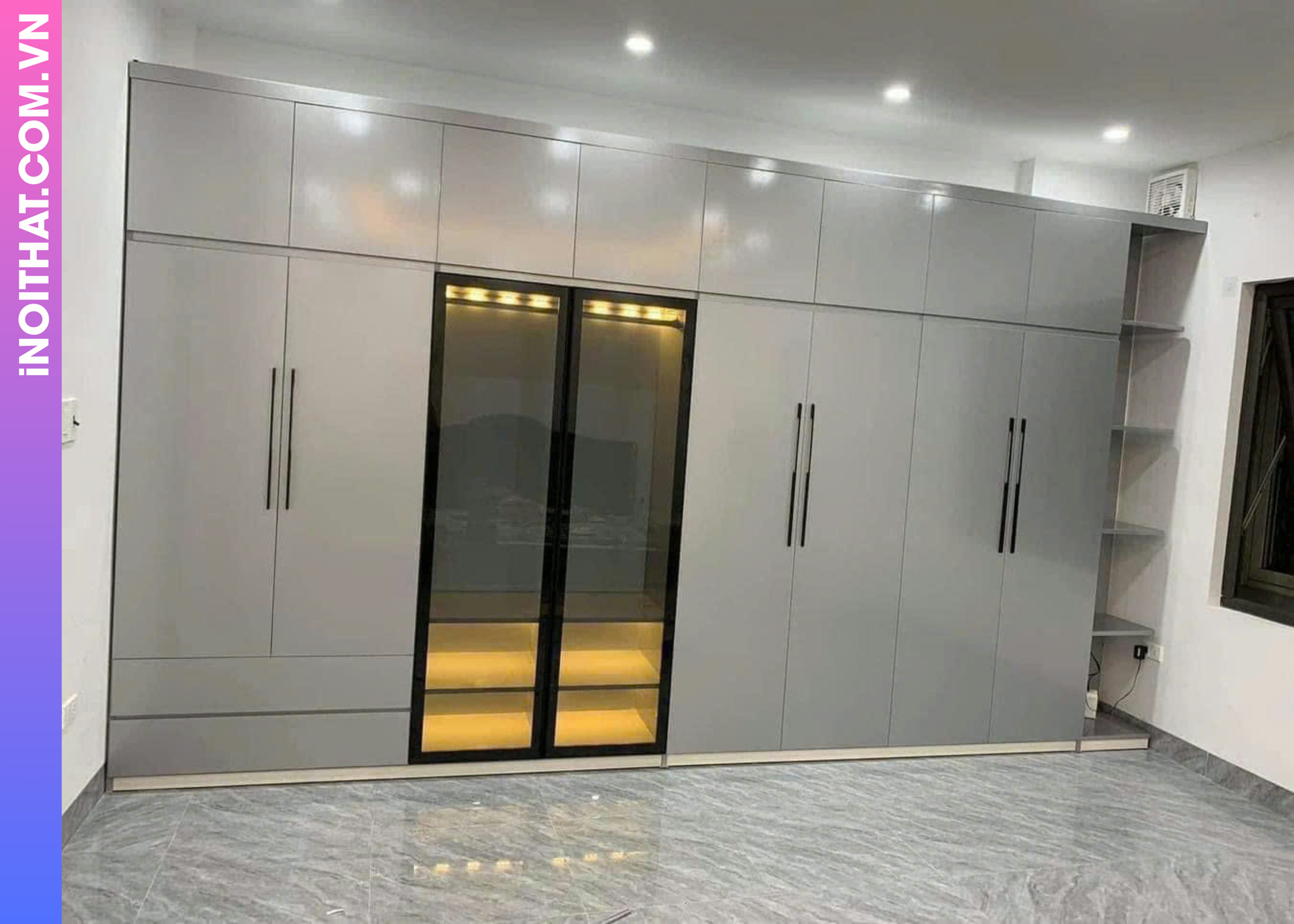 Tủ Quần Áo cao kịch trần làm tại Phường Hoàng Mai