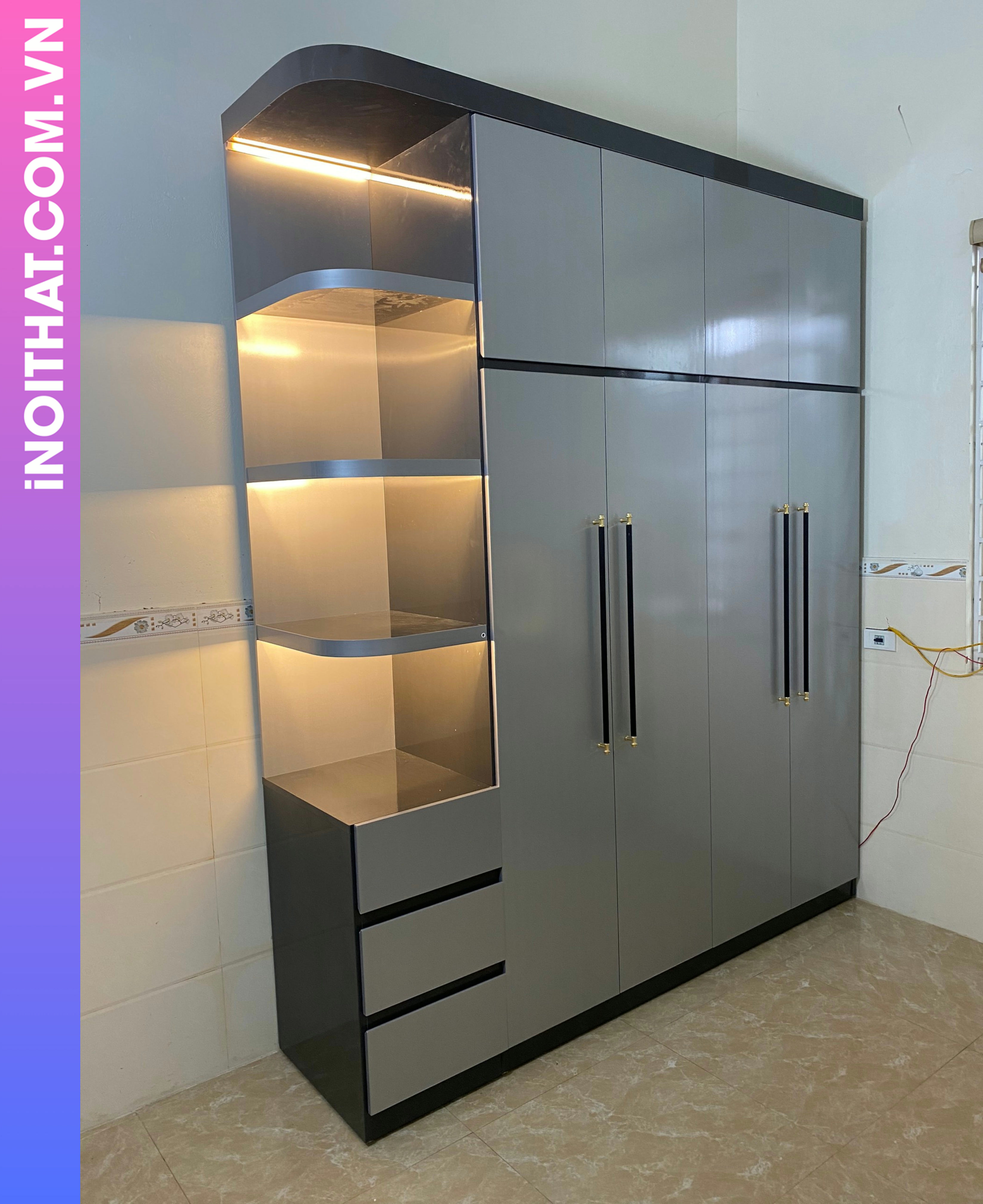 Tủ Quần Áo thiết kế hiện đại tại Phường Long Biên
