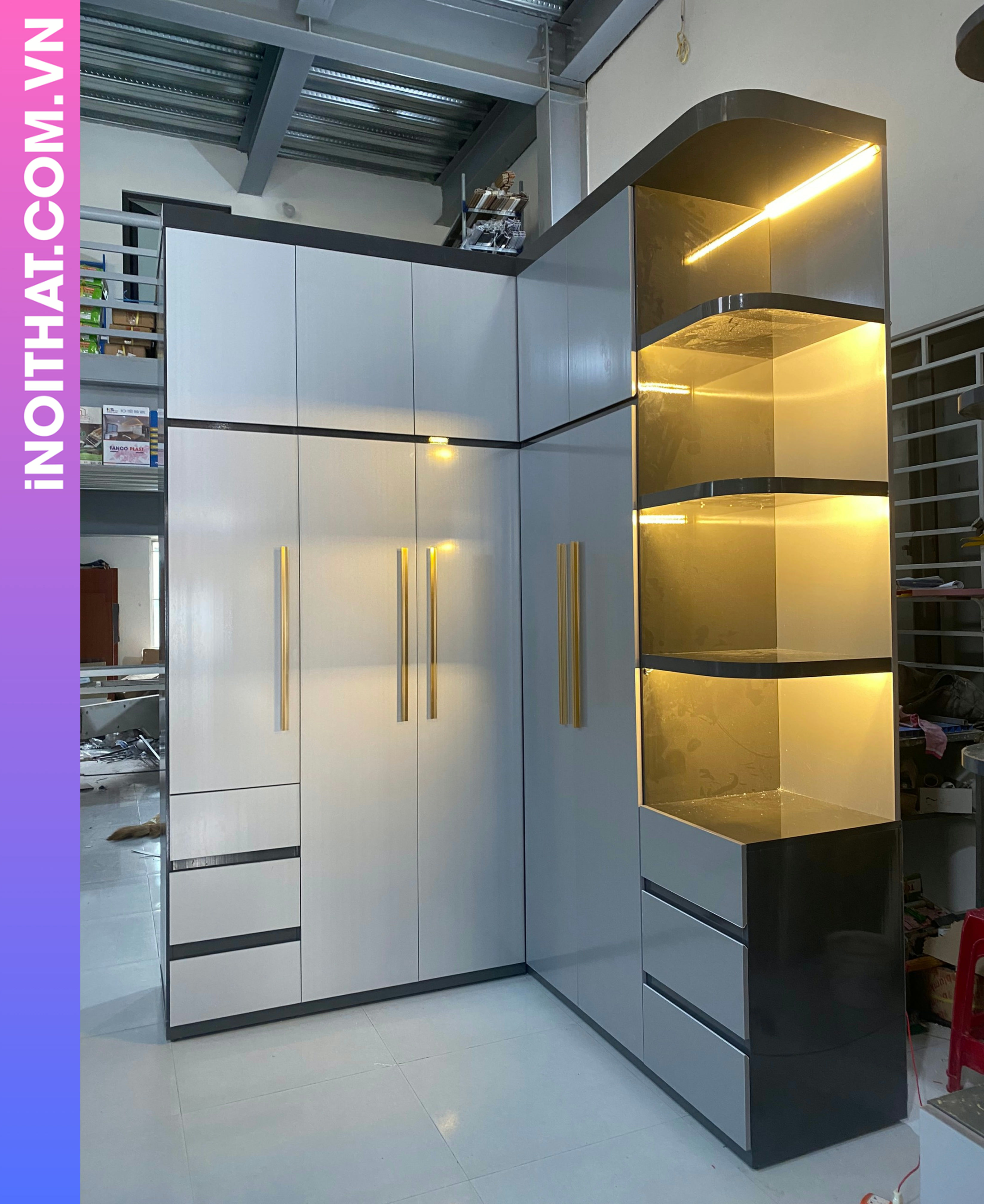 Tủ Quần Áo ngăn ẩn tiện lợi làm tại Phường Ô Chợ Dừa