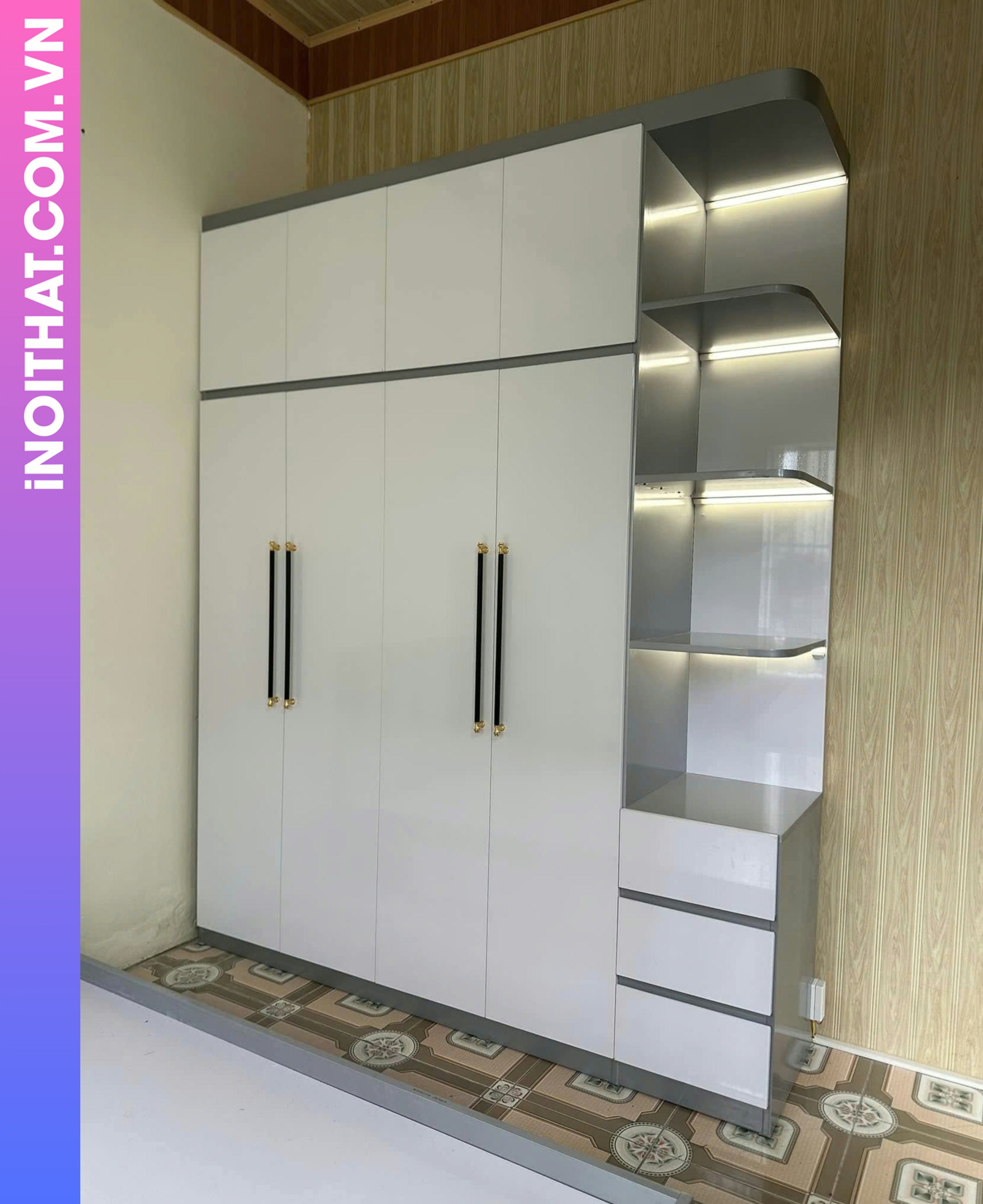 Tủ Quần Áo gọn gàng hiện đại tại Phường Phú Lương