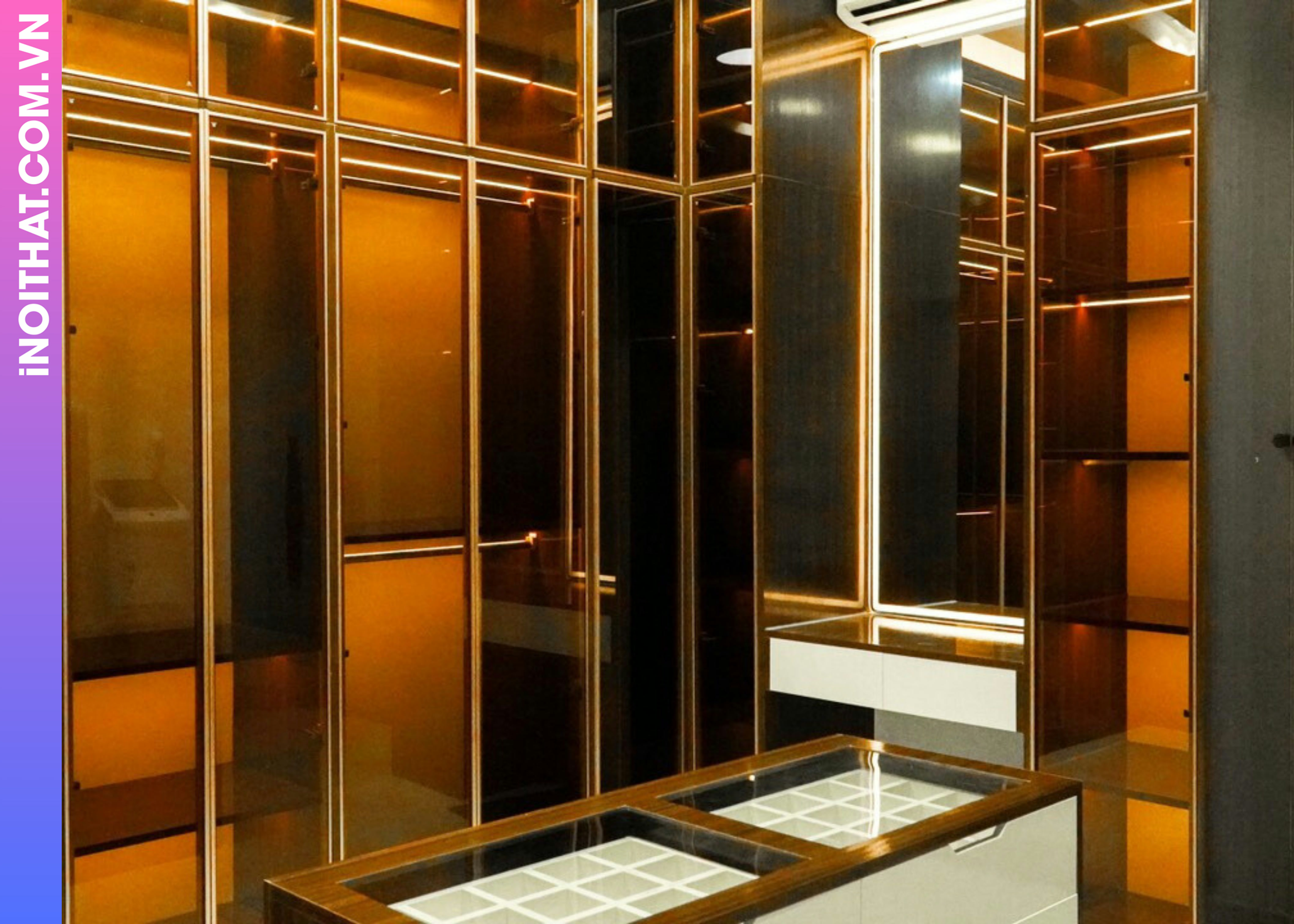 Tủ Quần Áo gương tích hợp làm ở Phường Phúc Lợi