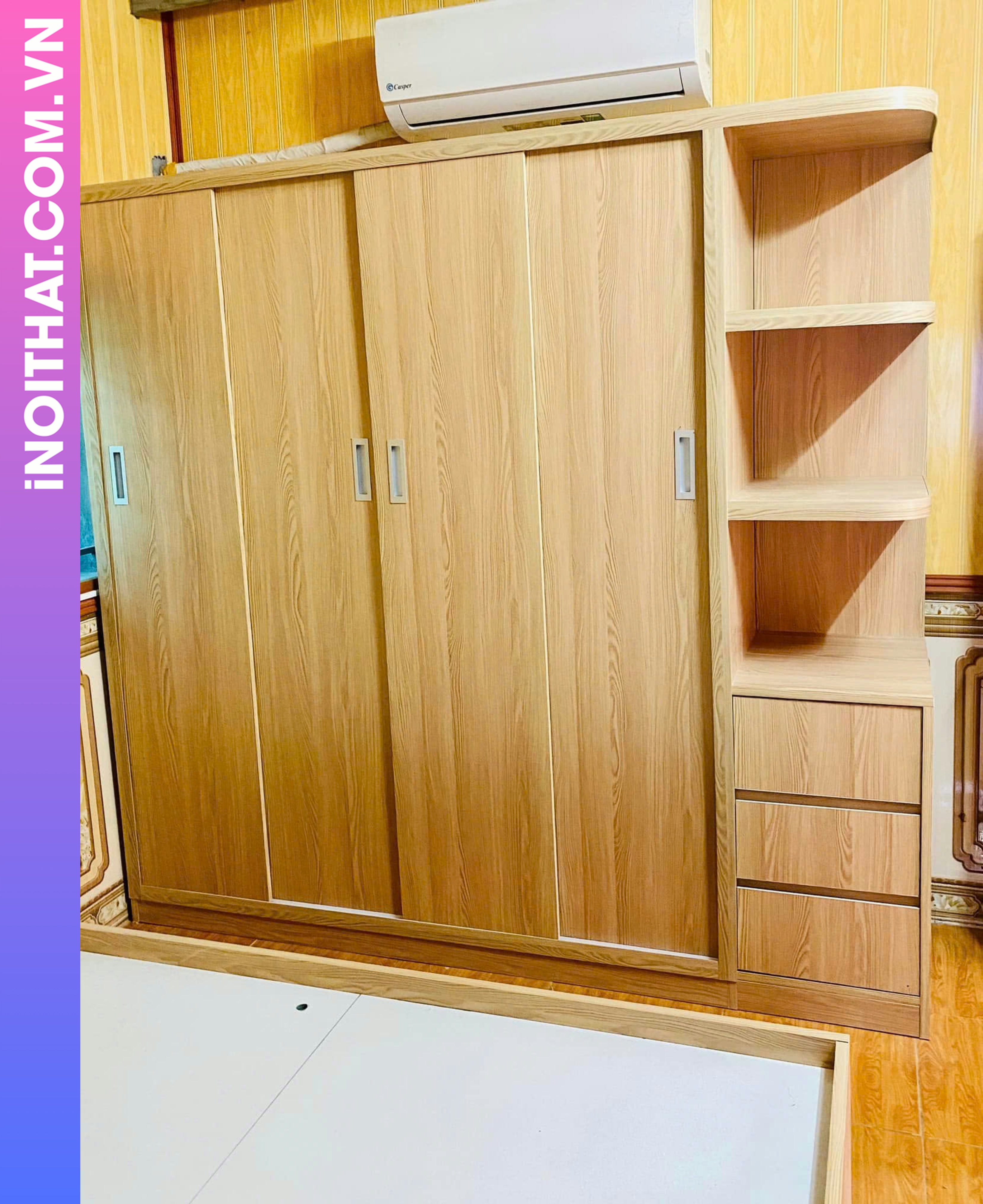 Tủ Quần Áo mẫu mini tiện lợi làm ở Phường Yên Sở