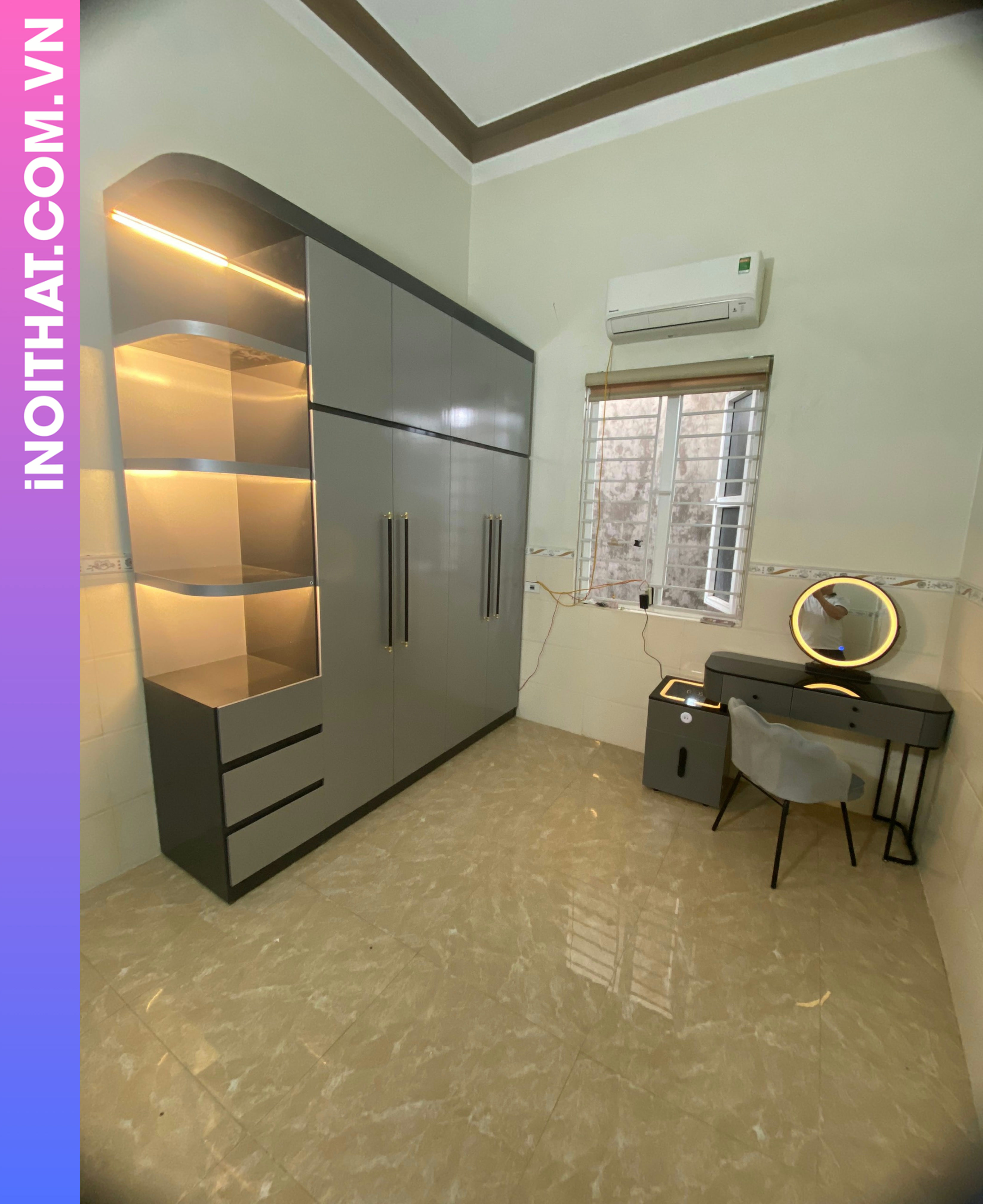 Tủ Quần Áo âm tường đa năng làm ở Xã Bất Bạt