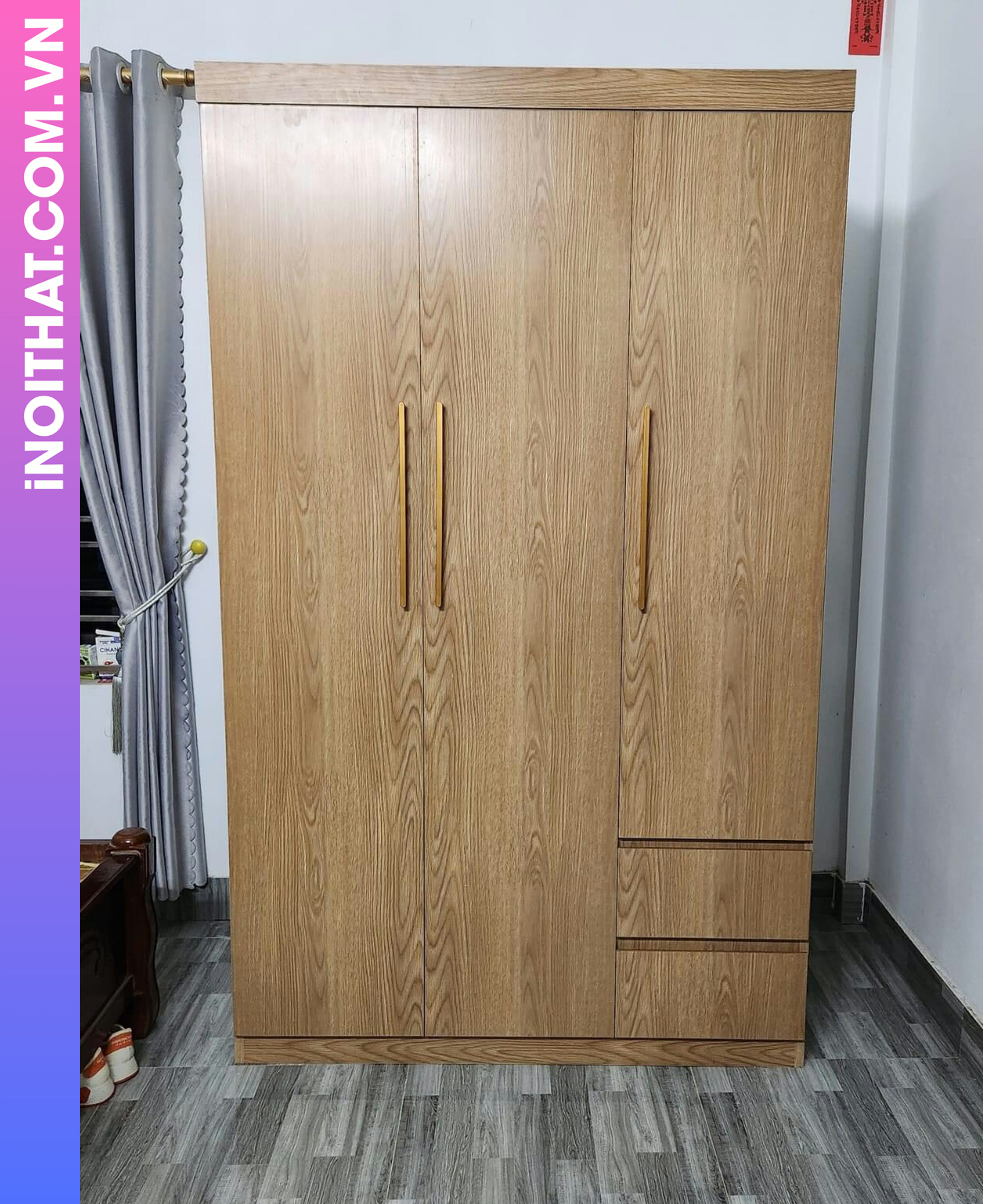 Tủ Quần Áo kiểu dáng tinh tế làm tại Xã Bình Minh