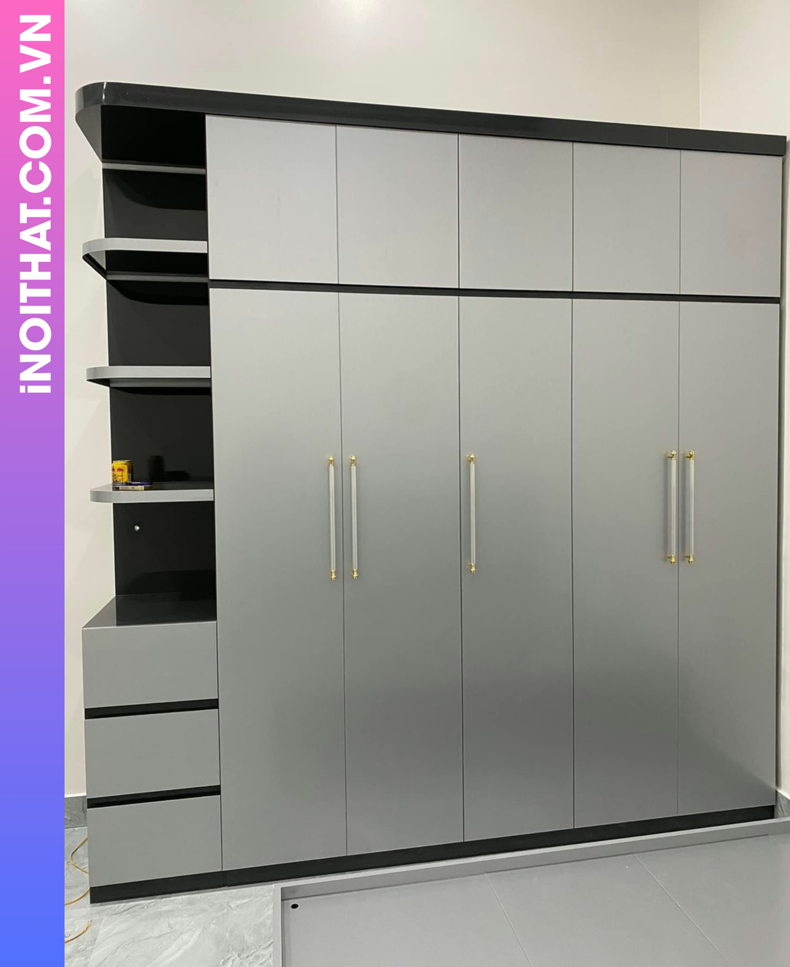 Tủ Quần Áo màu sắc trang nhã làm tại Xã Dương Hòa