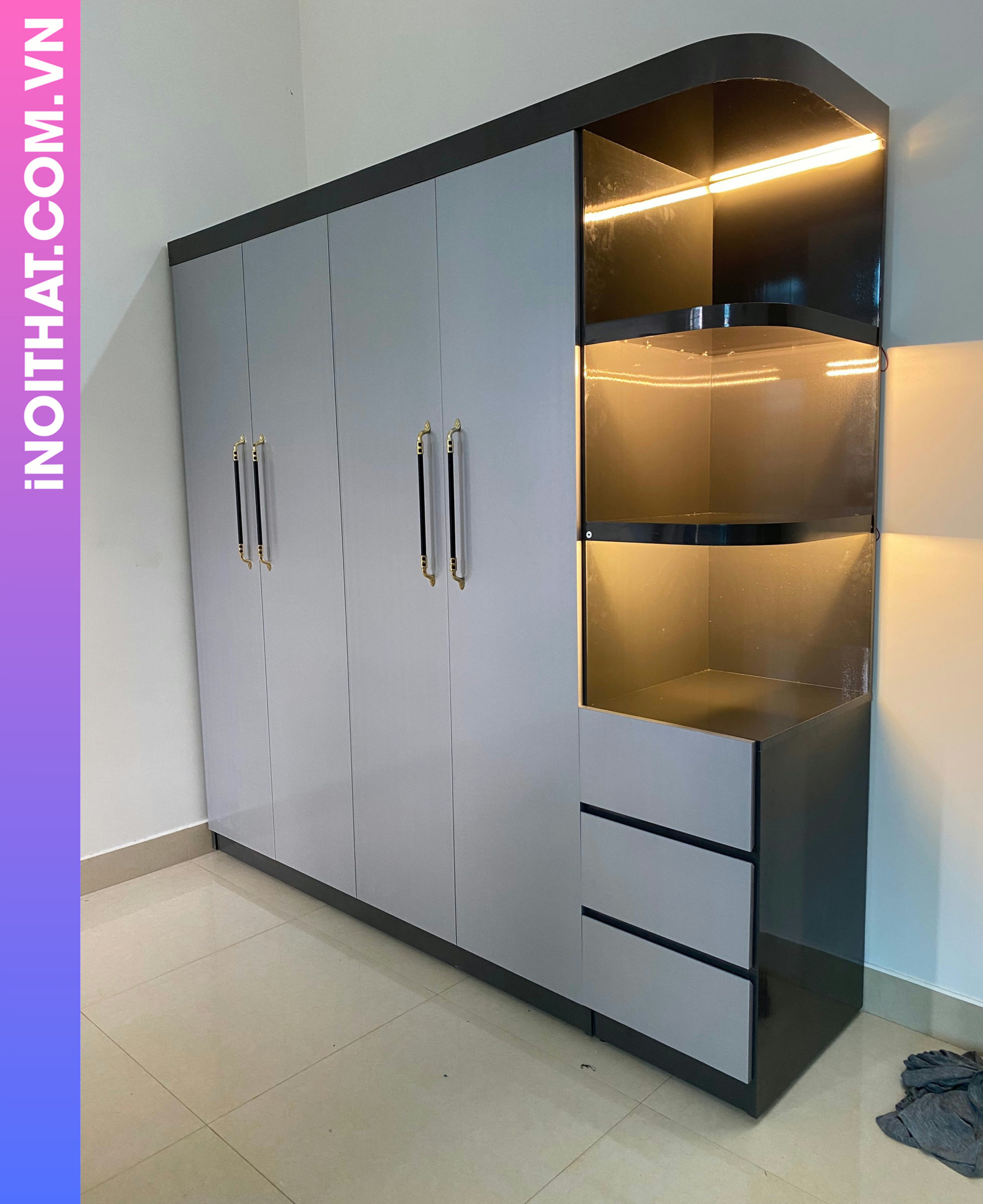 Tủ Quần Áo kiểu dáng hiện đại làm ở Xã Đan Phượng