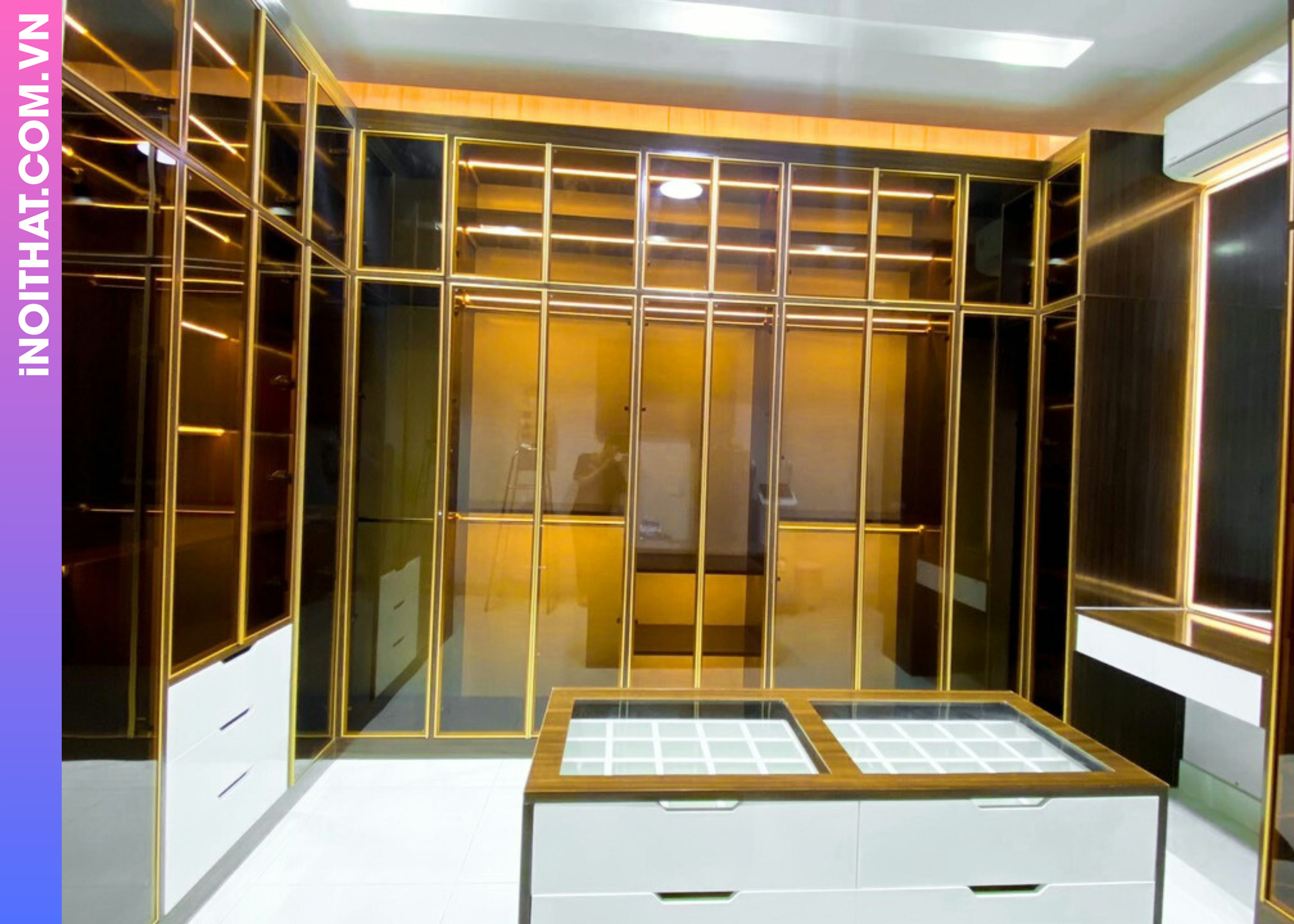 Tủ Quần Áo cửa kính hiện đại tại Xã Gia Lâm