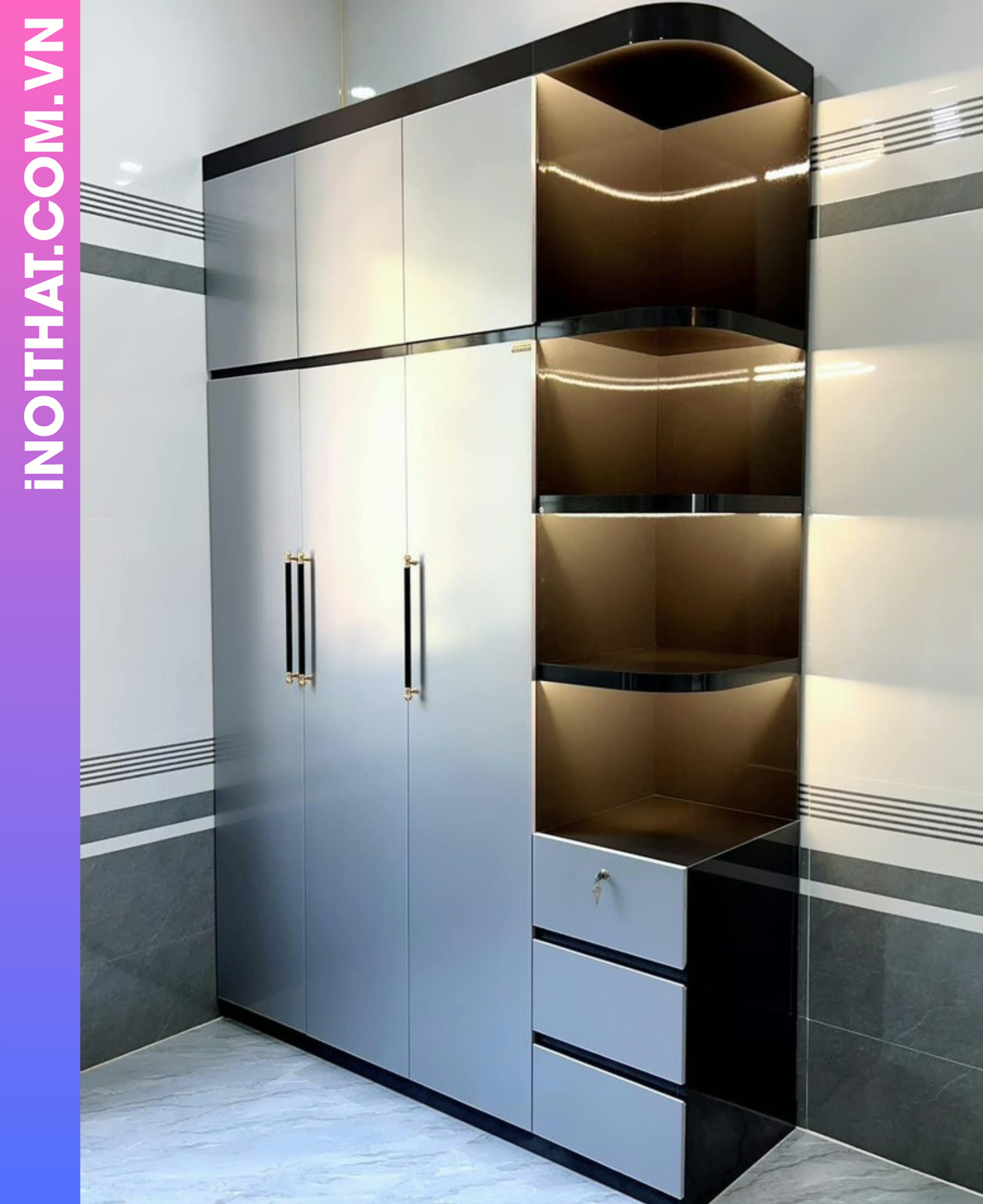 Tủ Quần Áo cửa mở tiện lợi ở Xã Kiều Phú