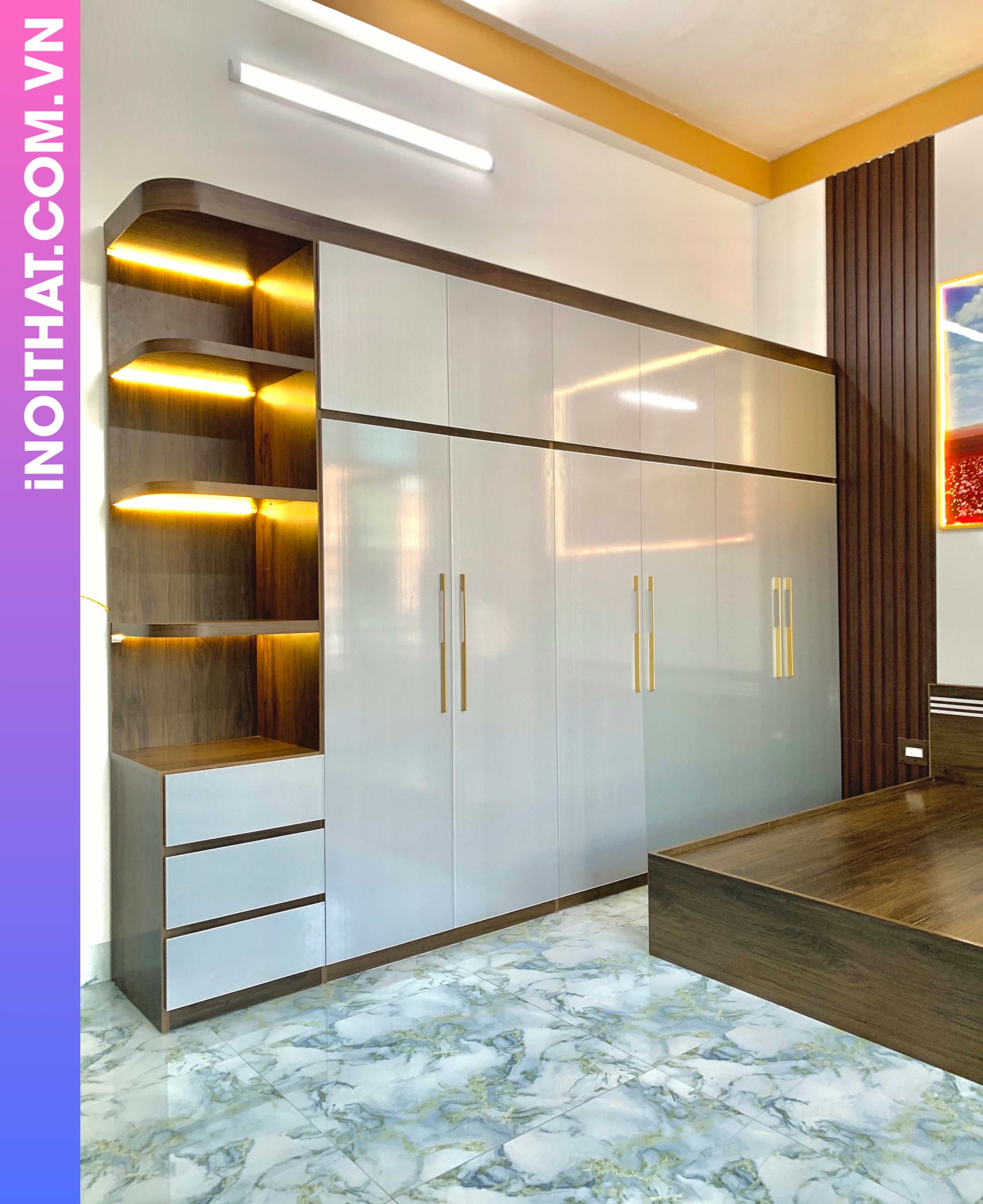 Tủ Quần Áo mẫu tiện ích làm tại Xã Ngọc Hồi