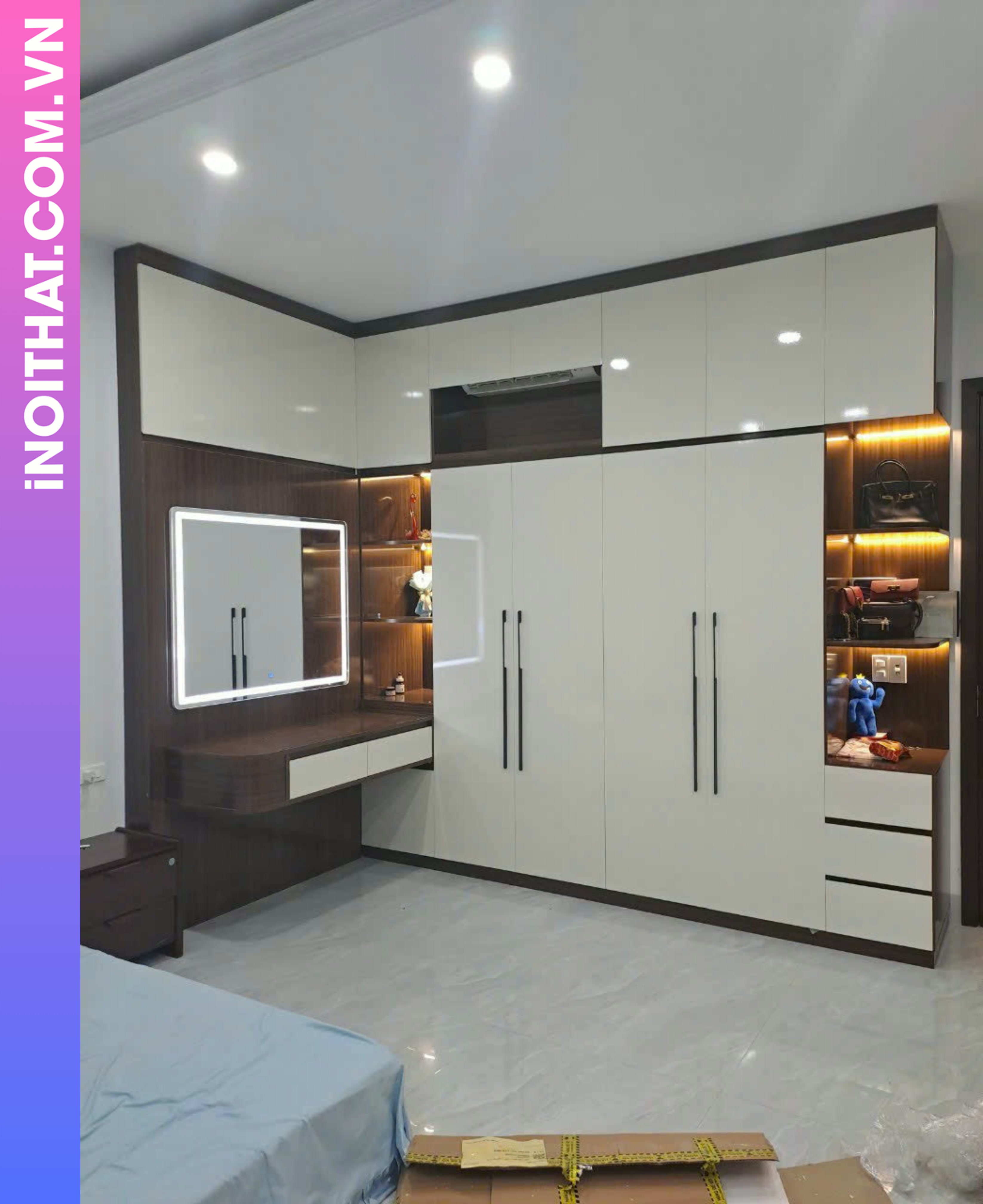 Tủ Quần Áo phòng nhỏ gọn gàng khu vực Xã Nội Bài