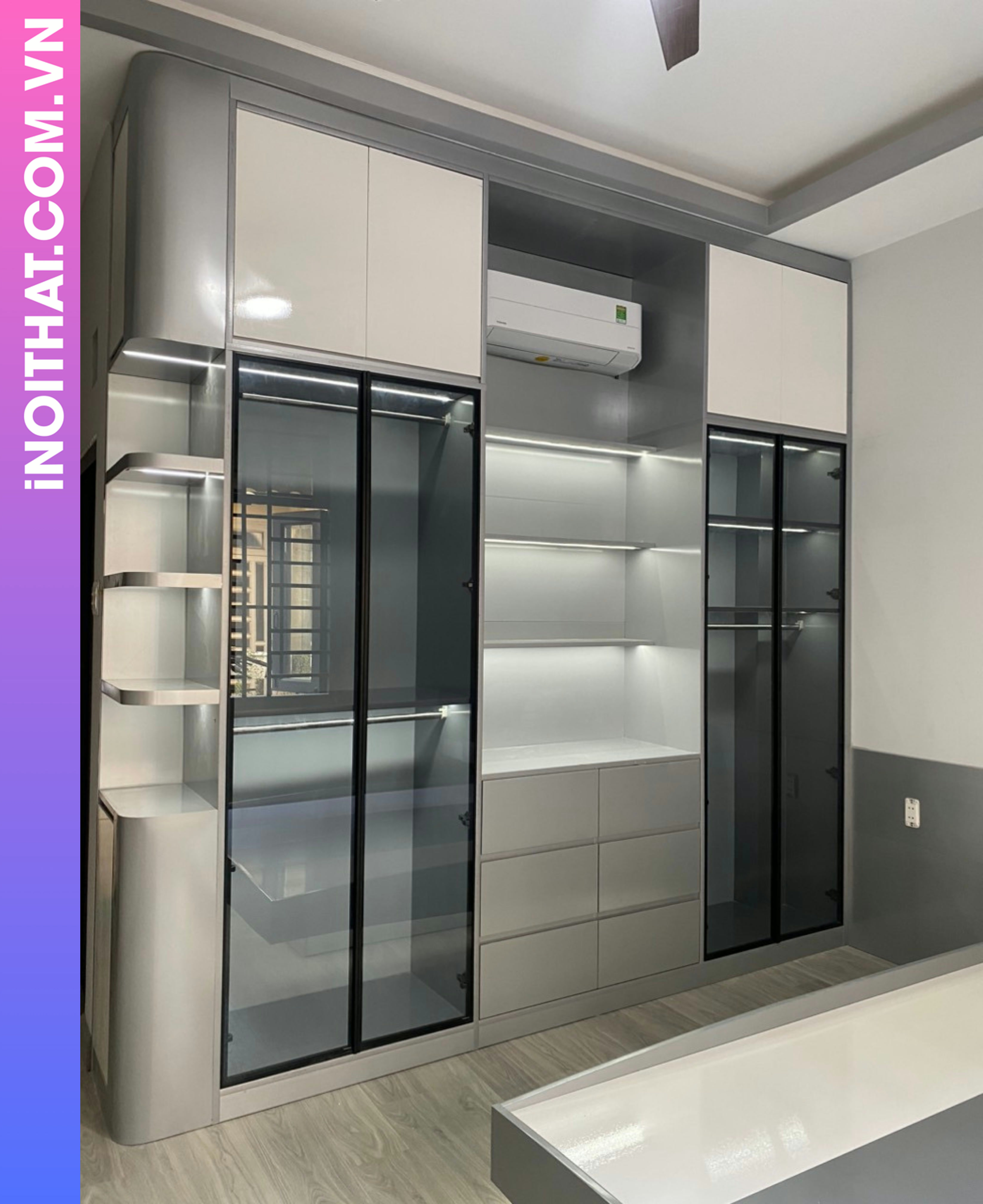 Tủ Quần Áo thiết kế đồng bộ làm tại Xã Trần Phú