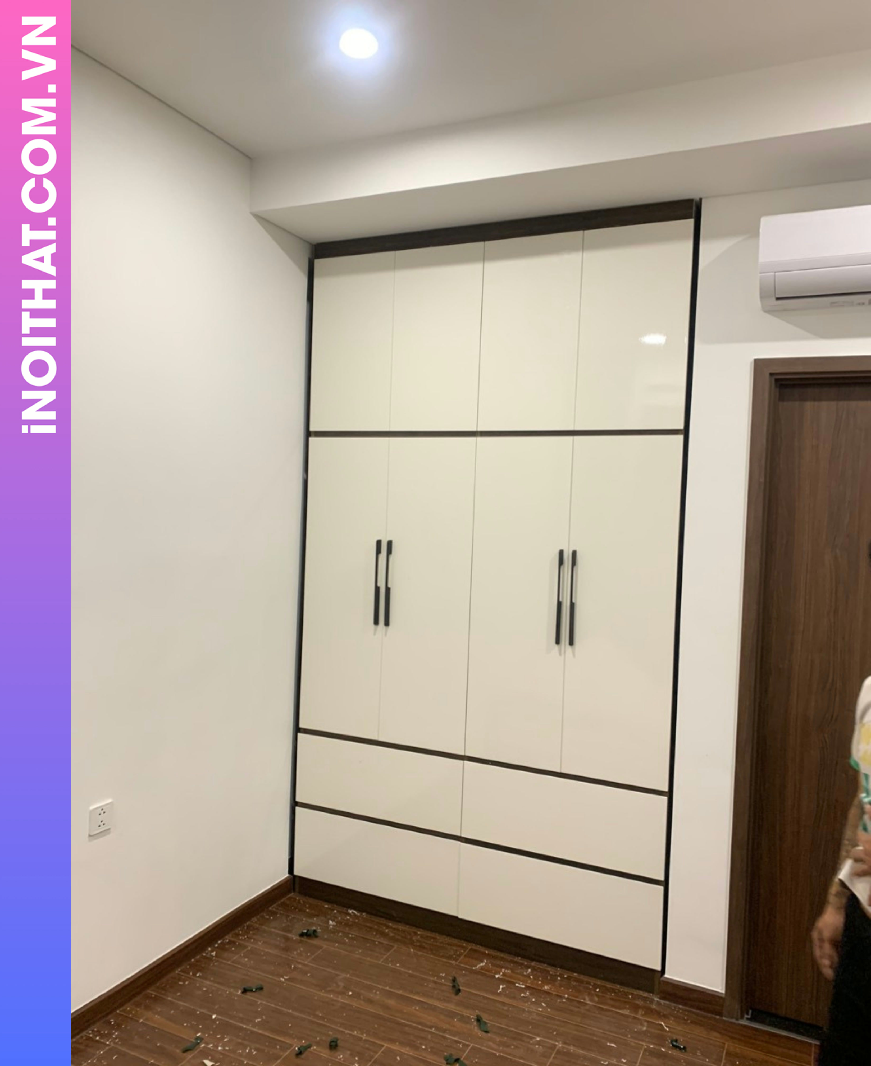 Tủ Quần Áo gỗ mdf phủ melanin ở Xã Ứng Thiên