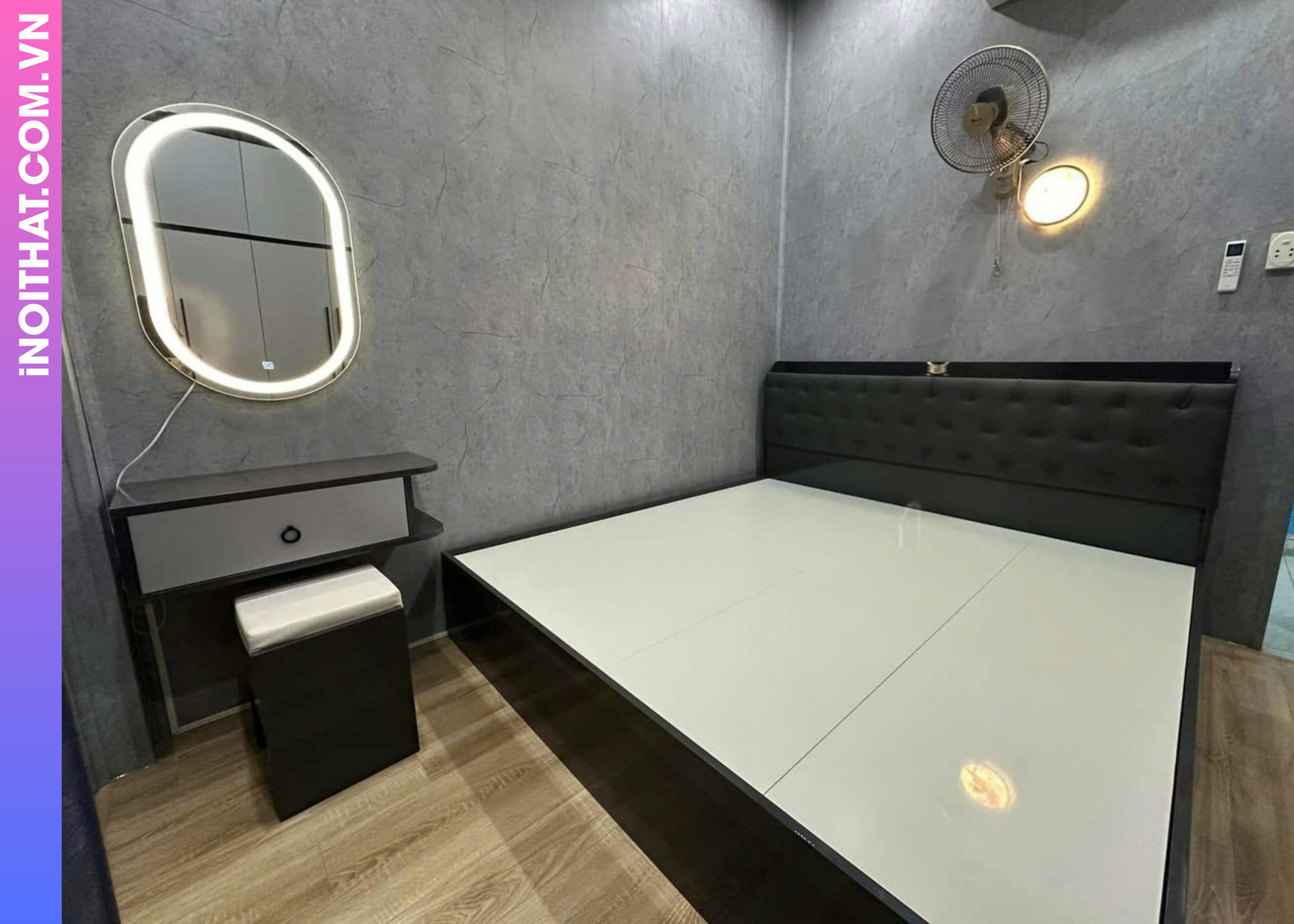 Combo Phòng Ngủ gỗ sồi tự nhiên làm tại Phường Láng