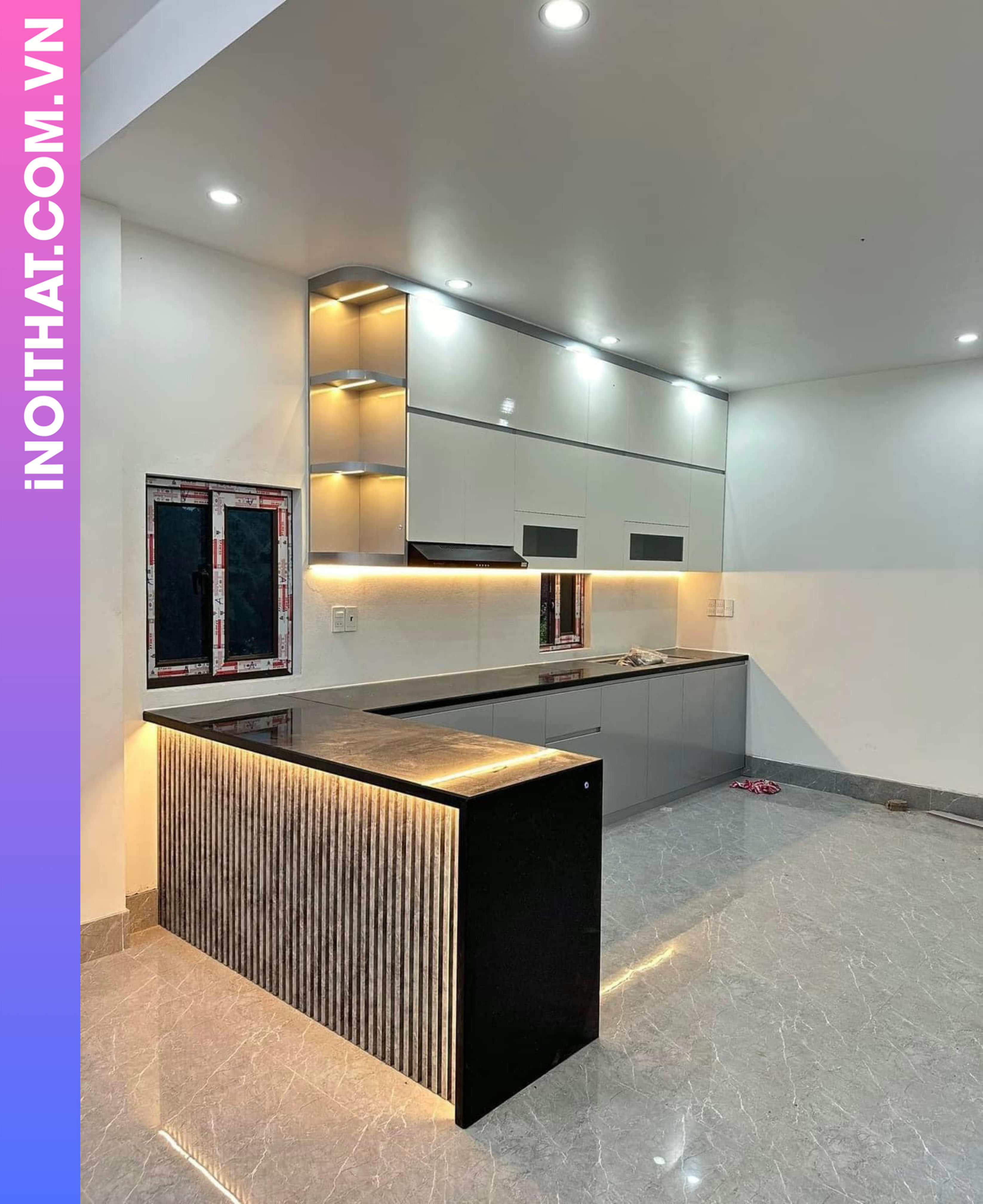 Tủ Bếp nhựa ecoplast làm tại Phường Giảng Võ