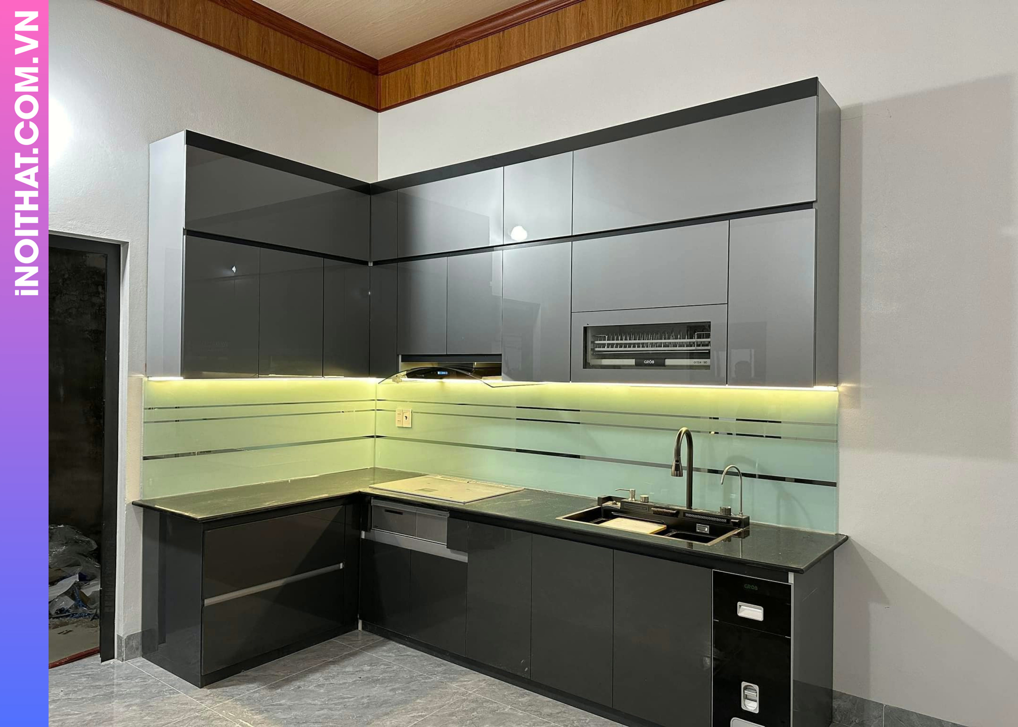 Tủ Bếp ngăn ẩn tiện lợi làm ở Phường Vĩnh Tuy