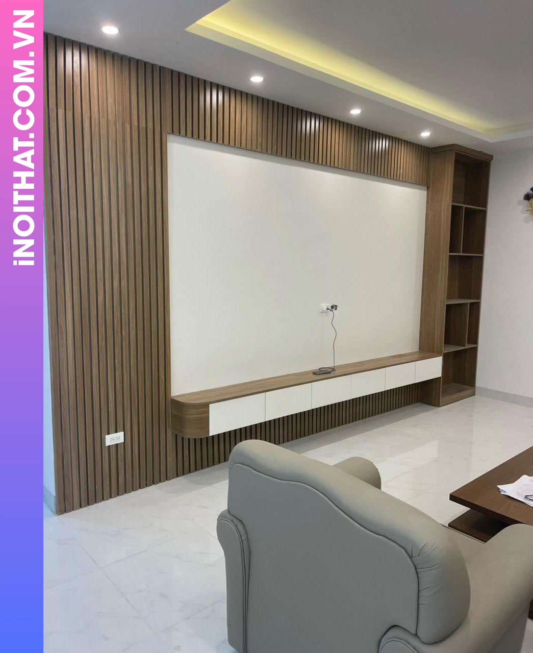 Kệ Tivi âm tường cao cấp tại Phường Định Công