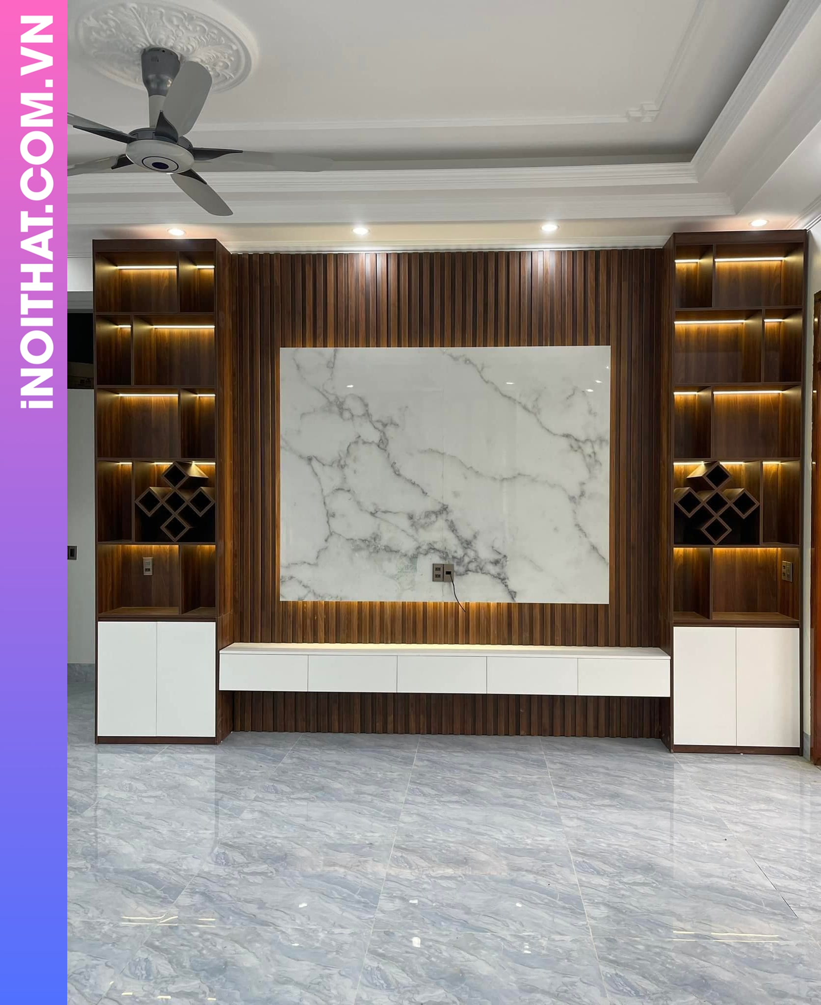 Kệ Tivi tích hợp gương khu vực Phường Hồng Hà