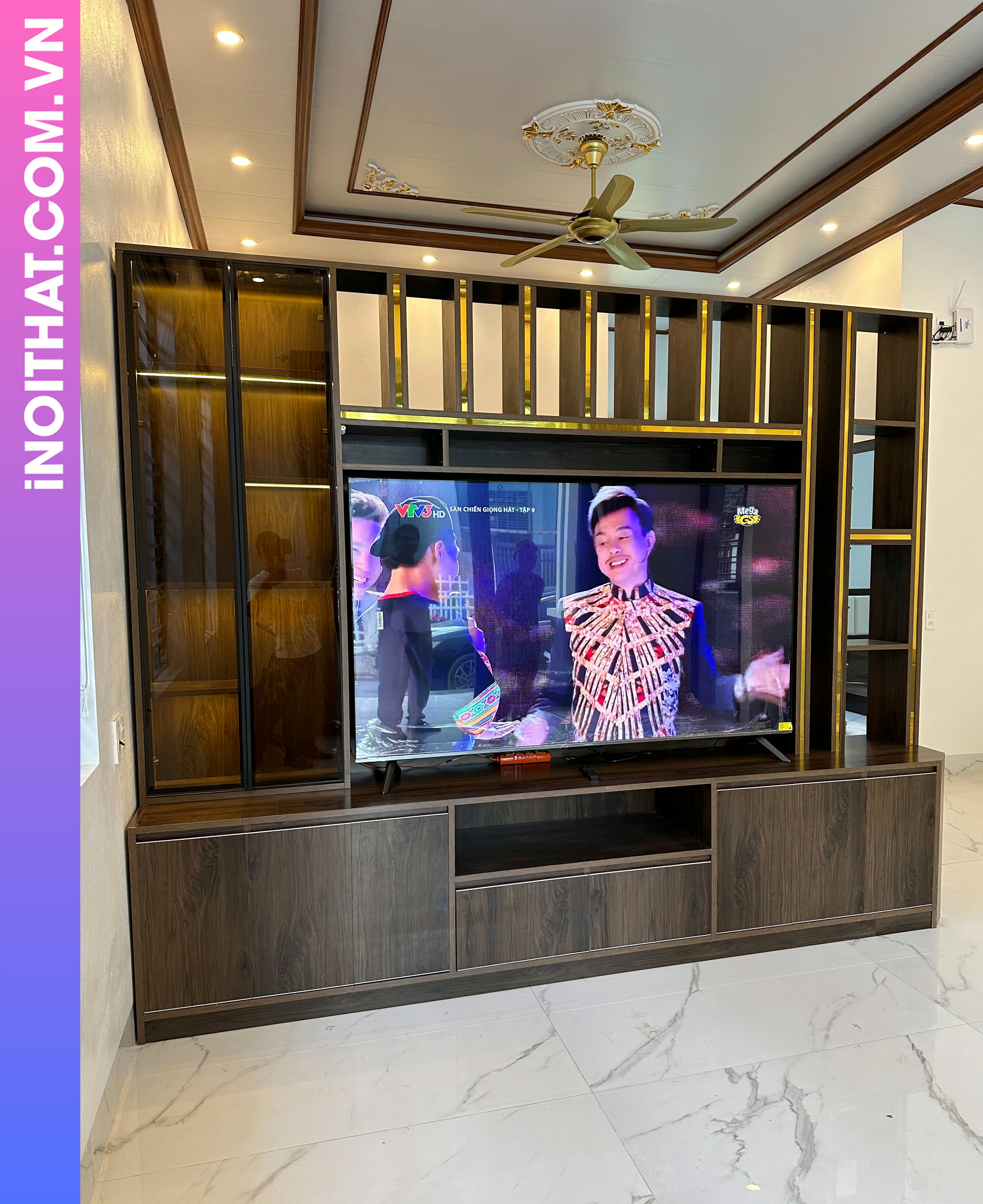 Kệ Tivi gỗ óc chó sang trọng tại Phường Khương Đình