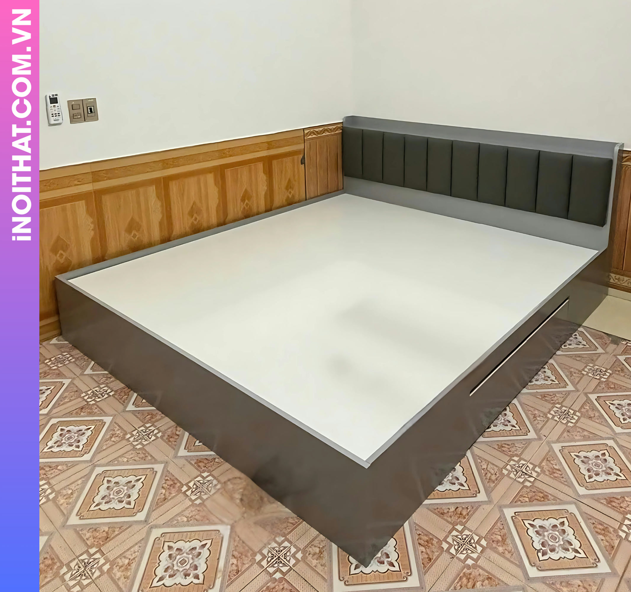 Giường ngủ gỗ công nghiệp hiện đại khu vực Phường Hồng Hà