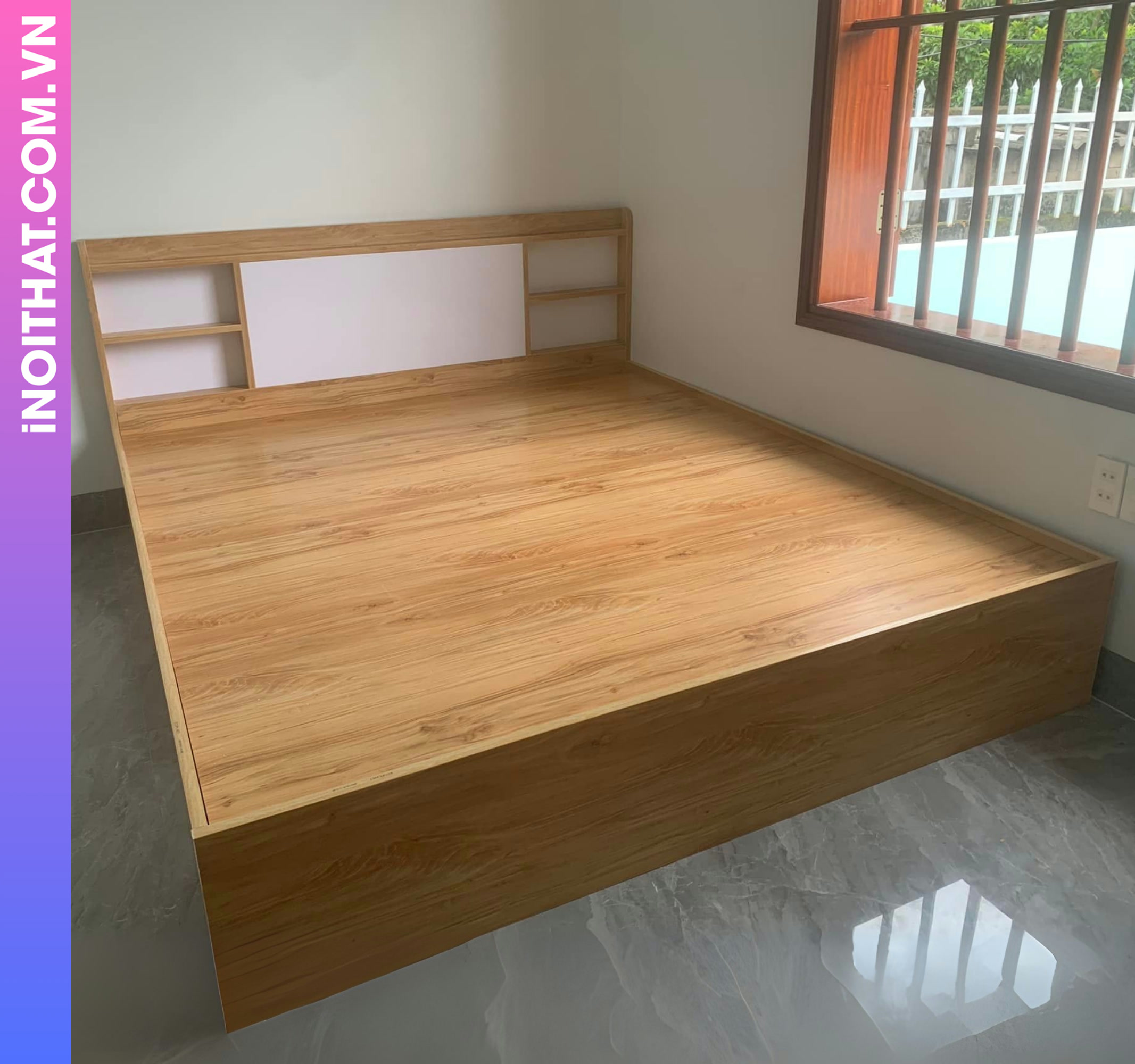 Giường ngủ cao kịch trần làm ở Phường Kim Liên