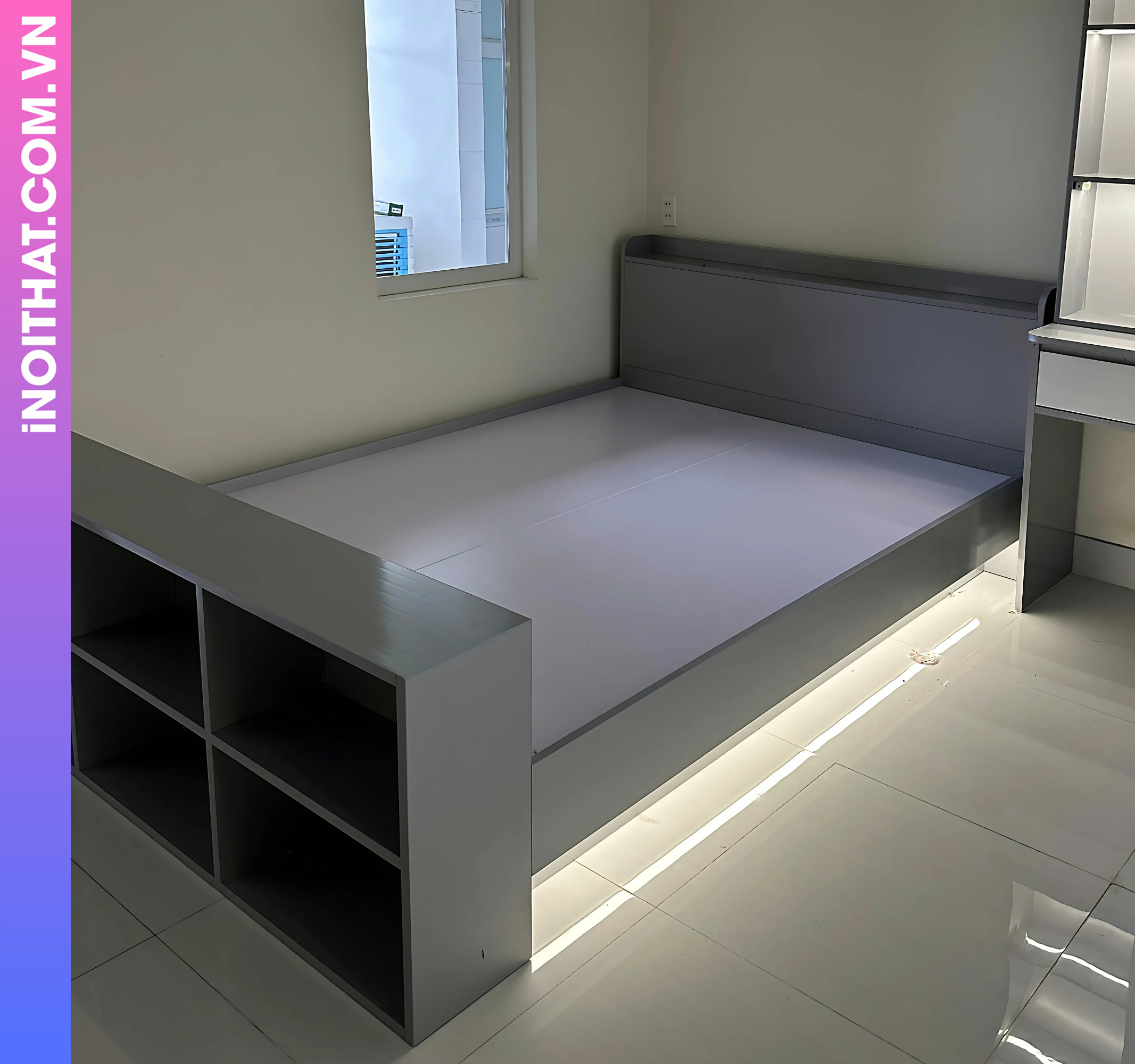 Giường ngủ ngăn ẩn tiện lợi làm ở Phường Phúc Lợi