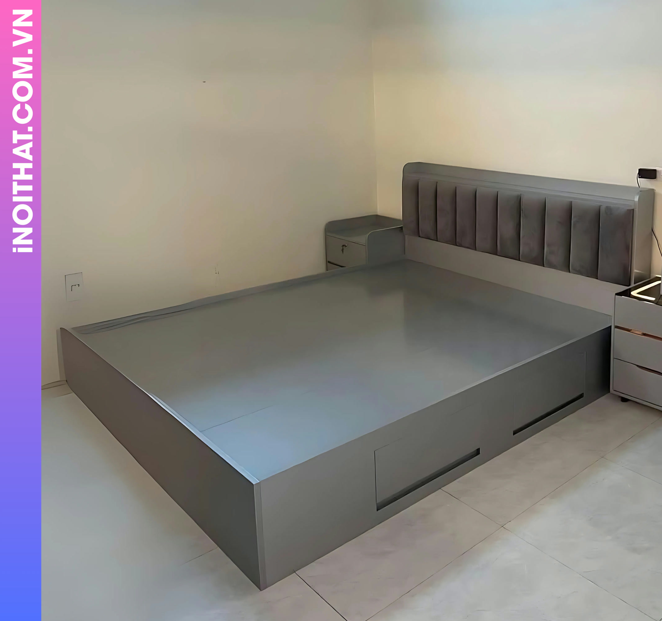 Giường ngủ gọn gàng hiện đại khu vực Phường Sơn Tây