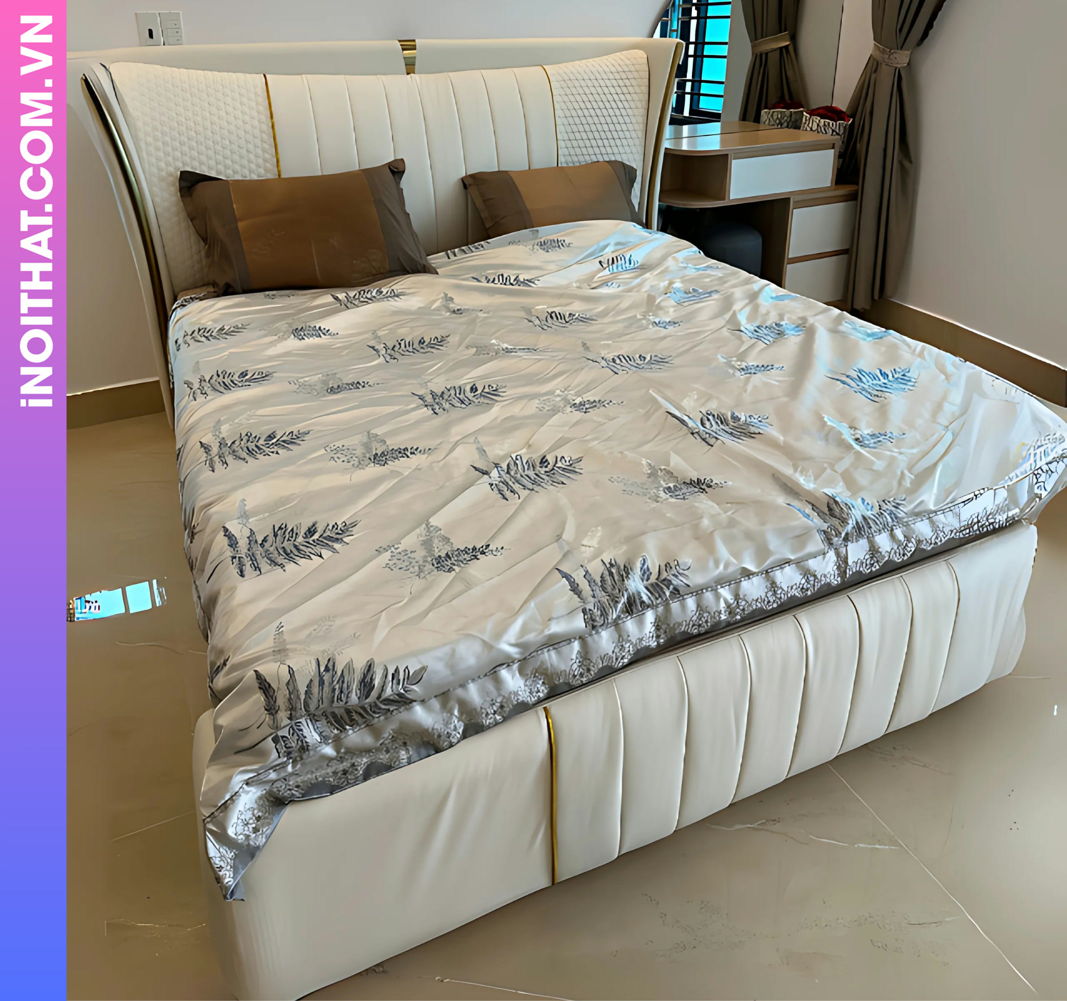 Giường ngủ thiết kế sang trọng tại Phường Thượng Cát