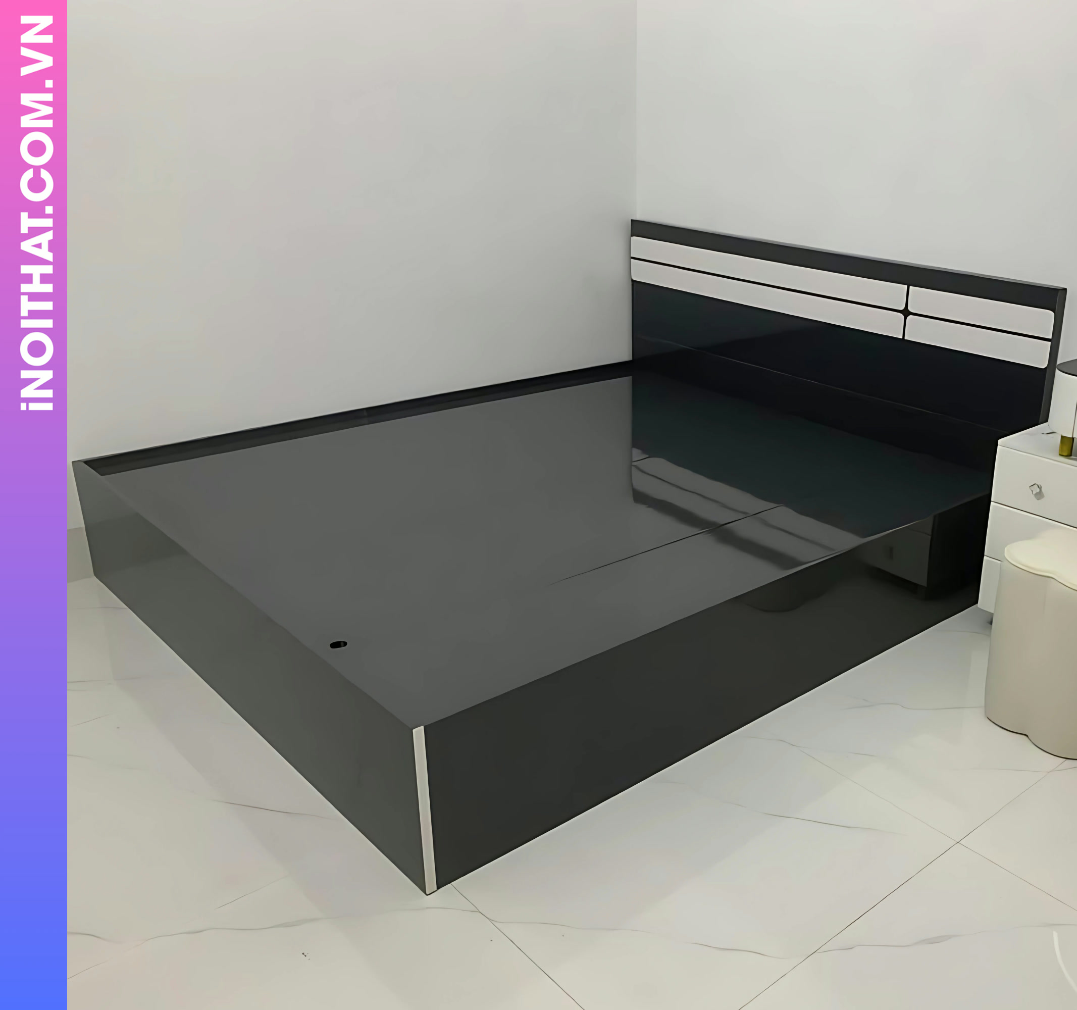 Giường ngủ hiện đại sang trọng làm tại Từ Liêm