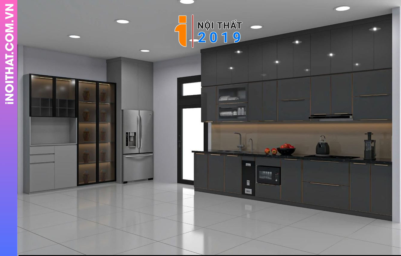 Tủ bếp inox cánh kín