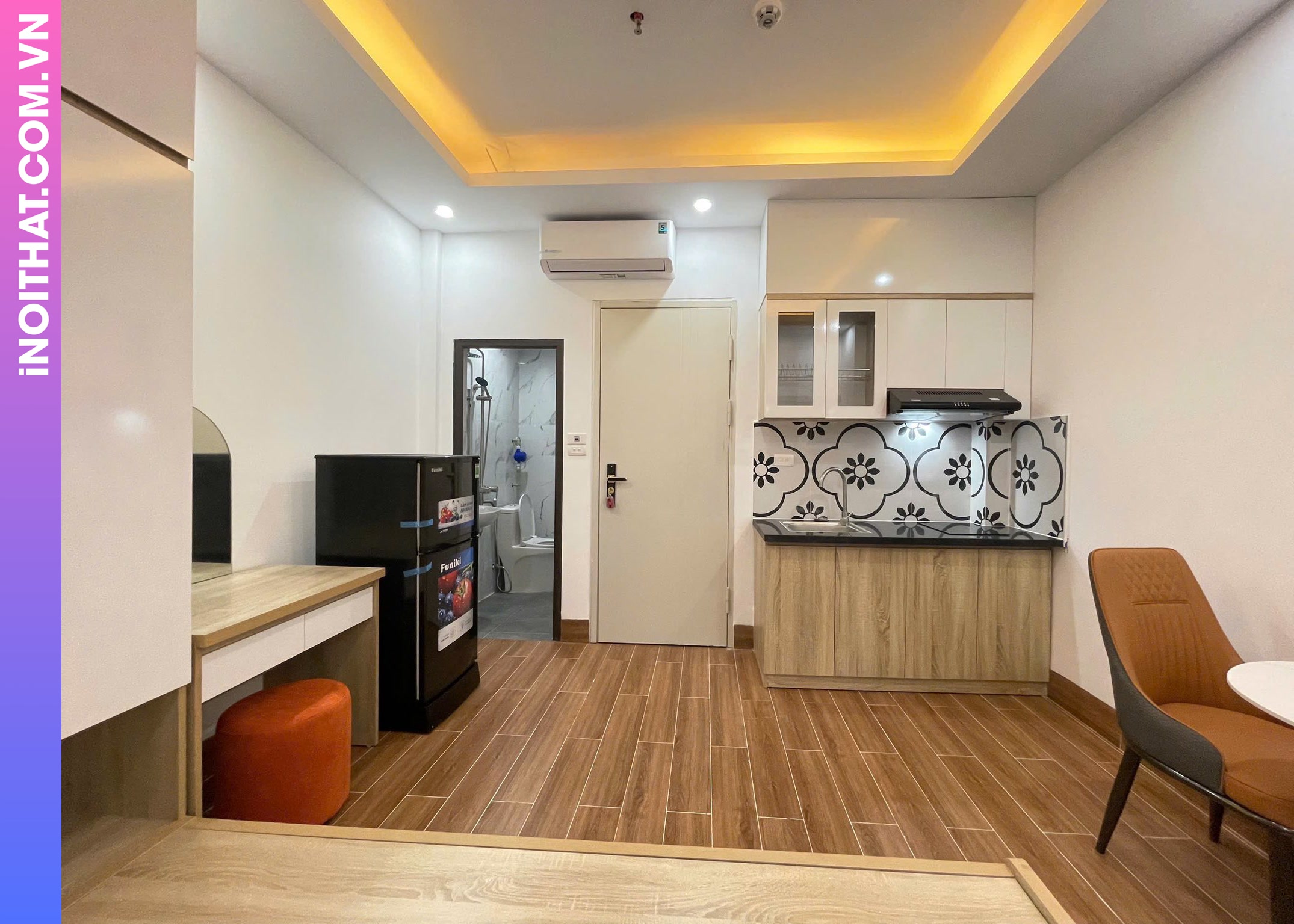 Phòng Trọ Chung Cư Mini màu gỗ tự nhiên làm tại Xã Dương Hòa