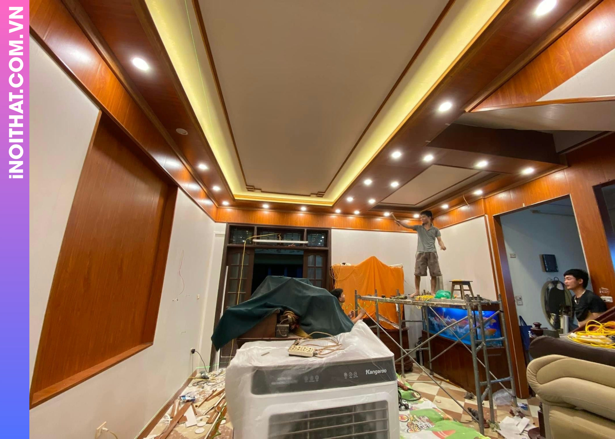 Ốp Tường Trần Nhựa Tấm Đa Năng làm tại Phường Bạch Mai