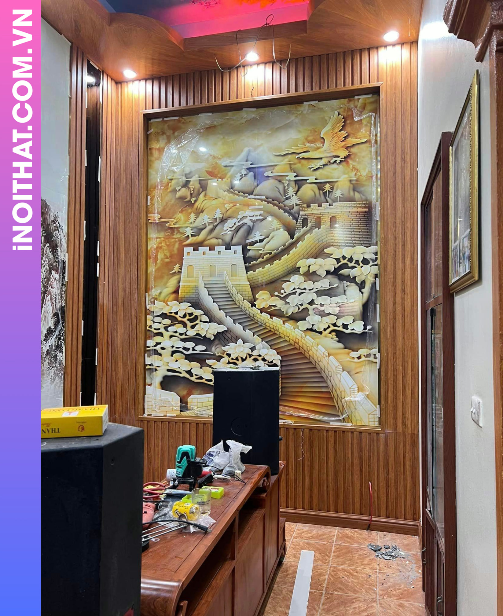 Ốp Tường Trần Nhựa Vân Đá khu vực Phường Đại Mỗ