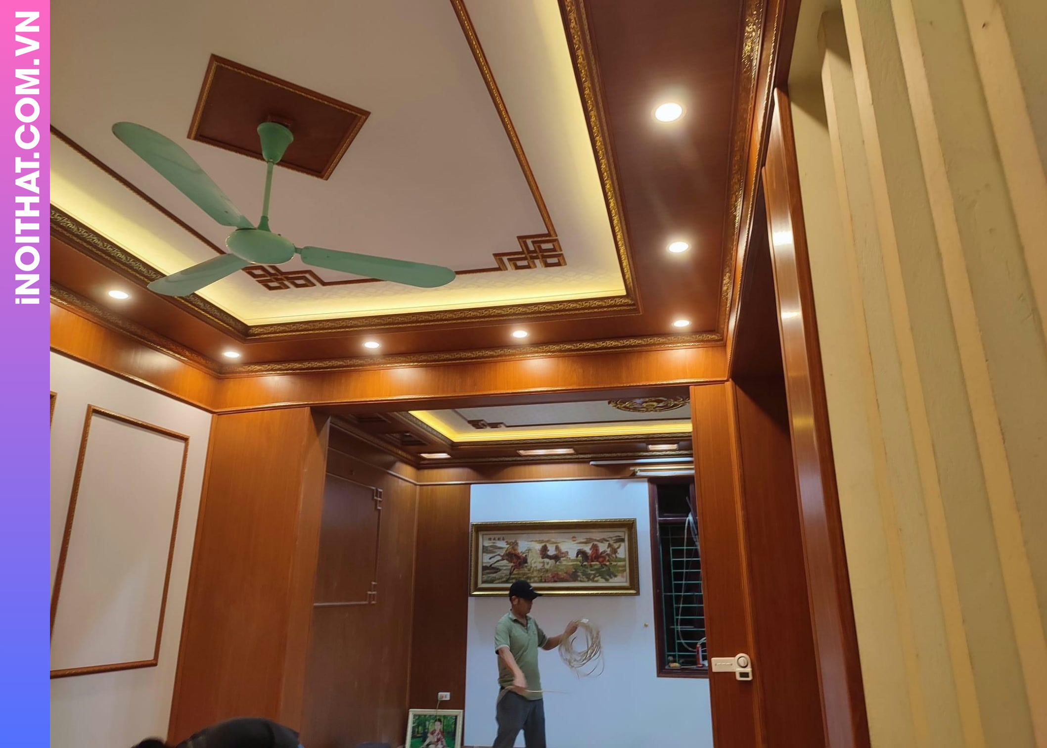 Ốp Tường Trần Nhựa Composite làm tại Phường Giảng Võ