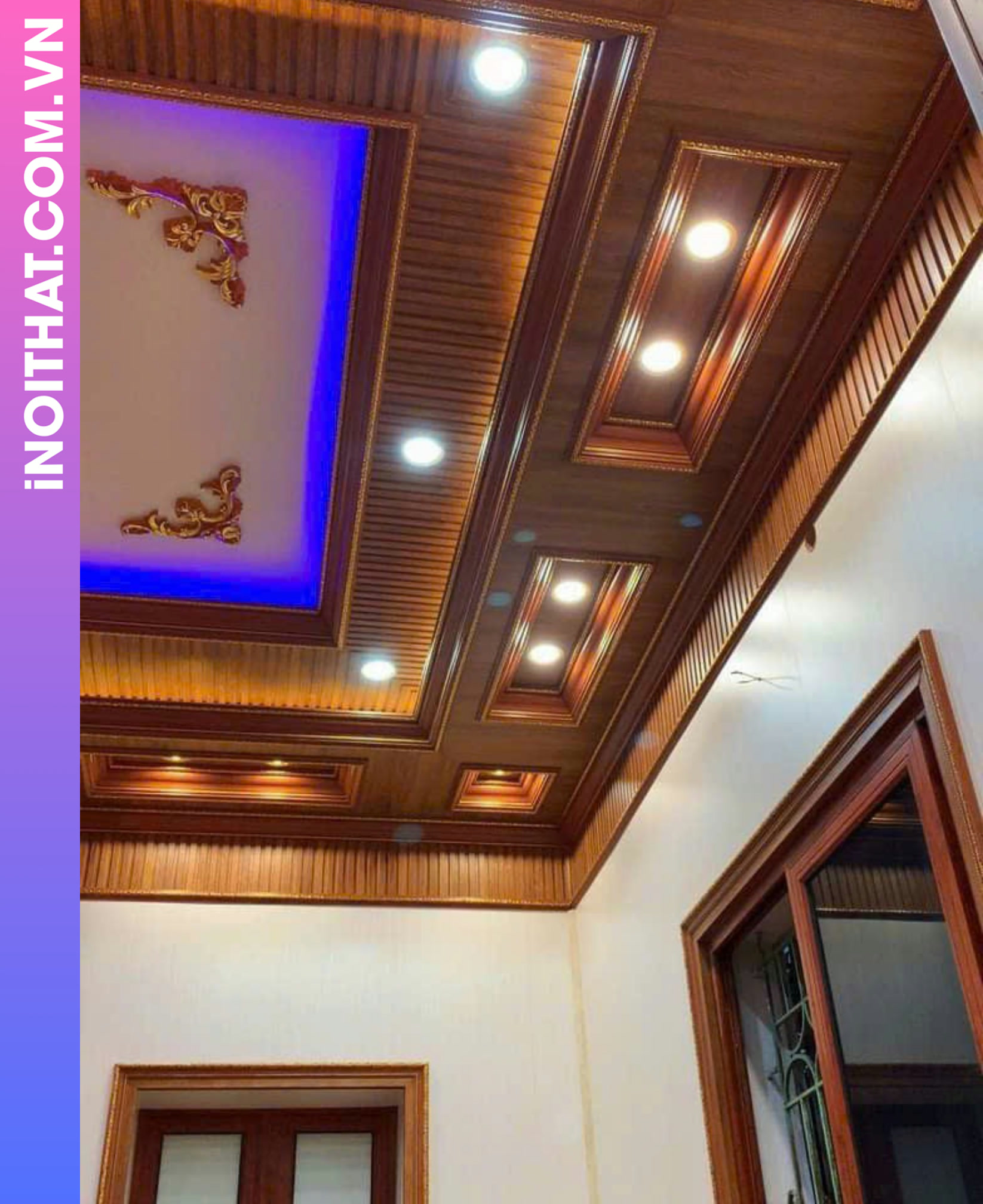 Ốp Tường Trần Nhựa Màu Đen làm ở Phường Vĩnh Tuy