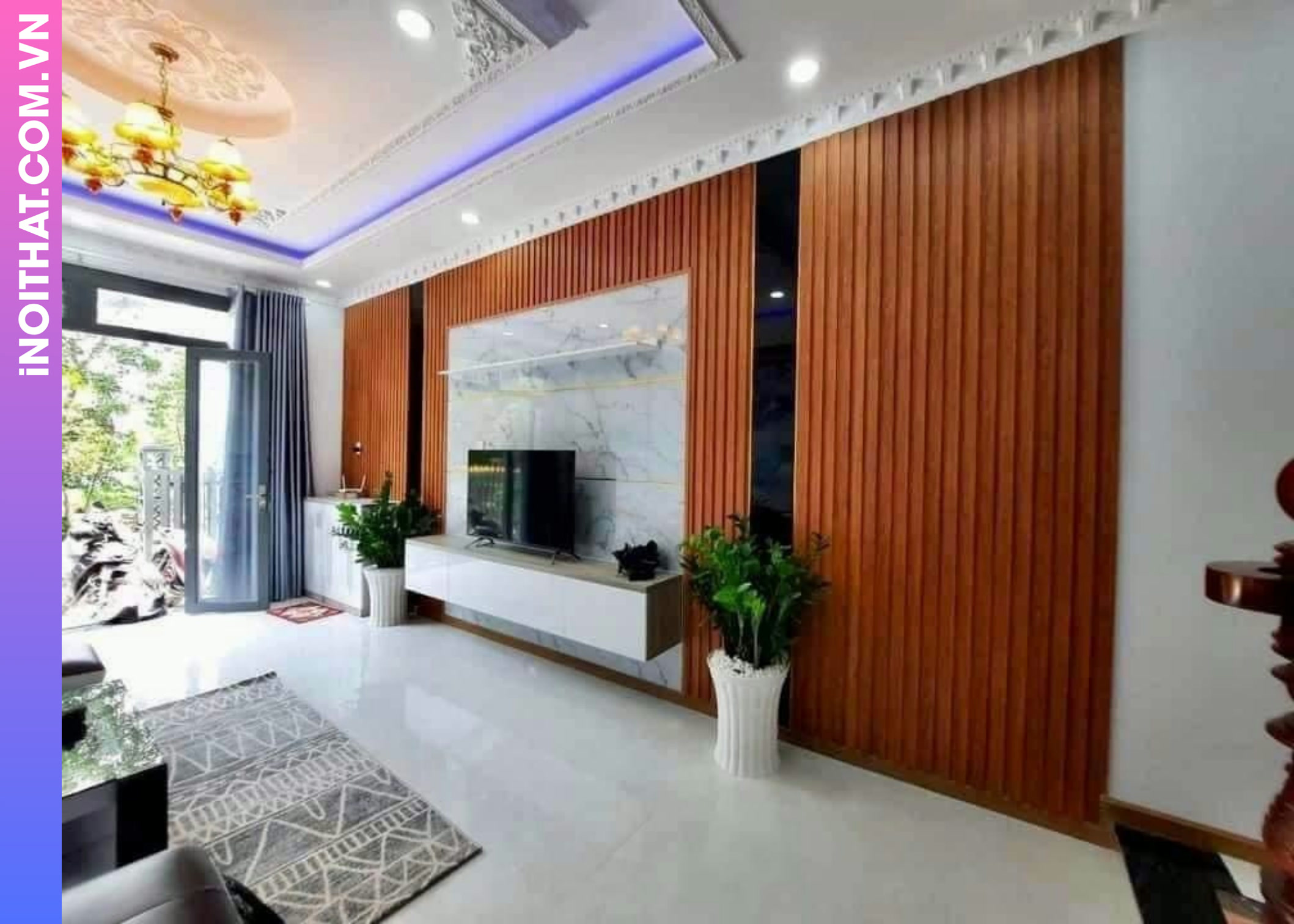 Ốp Tường Trần Nhựa Siêu Nhẹ làm tại Từ Liêm