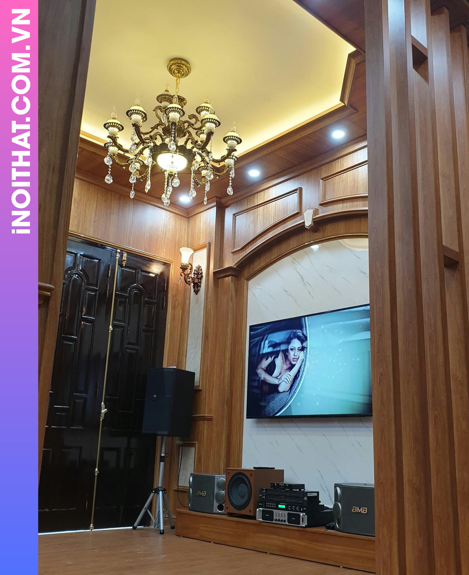 Ốp Tường Trần Nhựa Màu Óc Chó tại Xã Hòa Xá