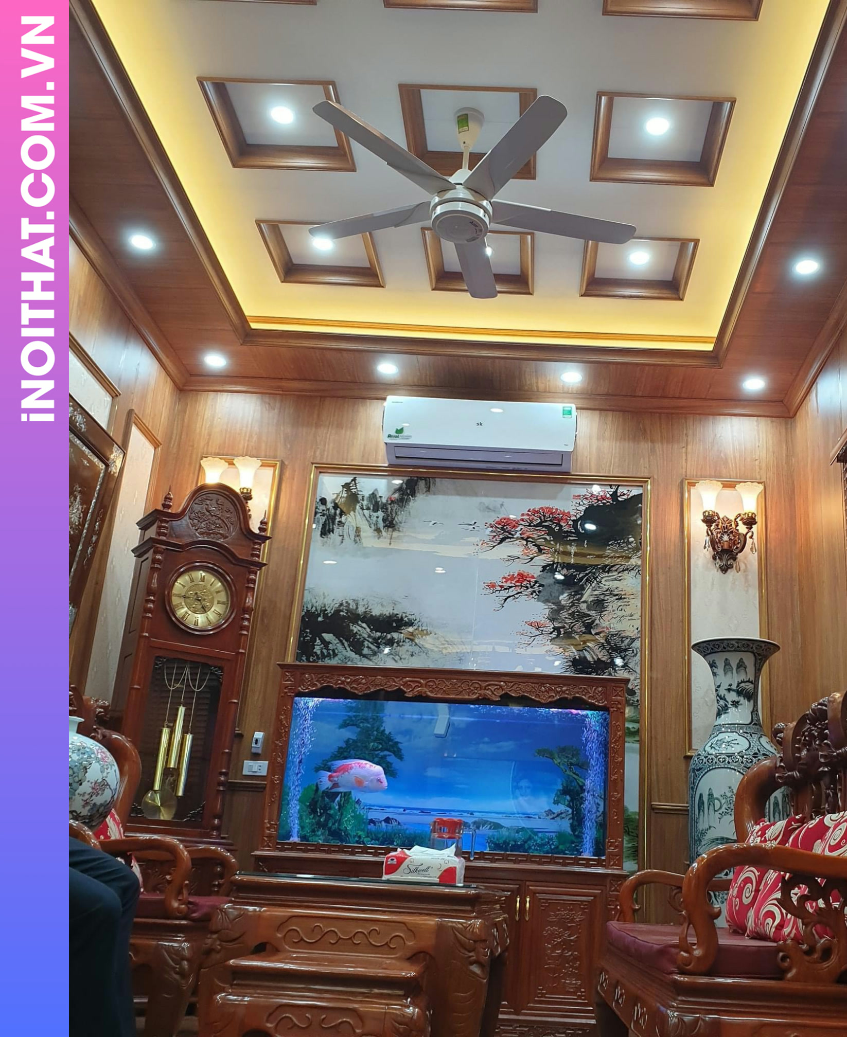 Ốp Tường Trần Nhựa Tuổi Thọ Cao khu vực Xã Thạch Thất Hình ảnh Ốp Tường Trần Nhựa Tuổi Thọ Cao khu vực Xã Thạch Thất - Sản phẩm nội thất Inoithat