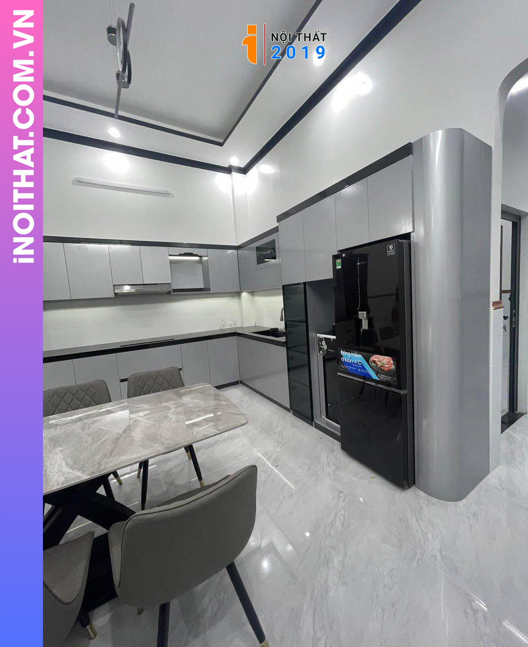 Mẫu Tủ Bếp chữ L cho khách hàng tại Phú Thọ