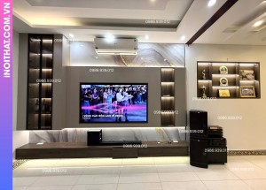 Kệ Tivi thiết kế tối giản làm ở Xã Tiến Thắng