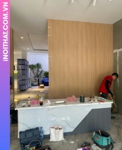 Ốp Tường Trần Nhựa Hiệu Ứng Gỗ Tự Nhiên làm tại Xã Thuận An