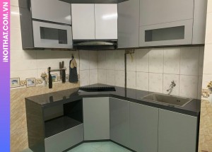 Tủ Bếp mẫu vintage sang trọng làm tại Phường Bạch Mai