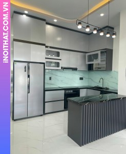 Tủ Bếp phòng bếp tiện nghi làm tại Xã Yên Xuân