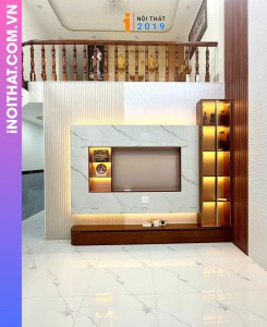 Kệ tivi kết hợp tấm ốp đa năng tại Gia Lâm Long Biên