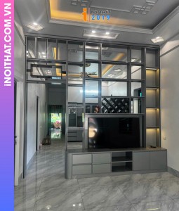 Kệ tivi nhựa thiết kế vách ngăn phòng tại Vĩnh Phúc