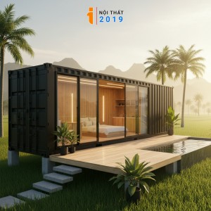 Nhà Container Di Động Kèm bể bơi ngoài trời